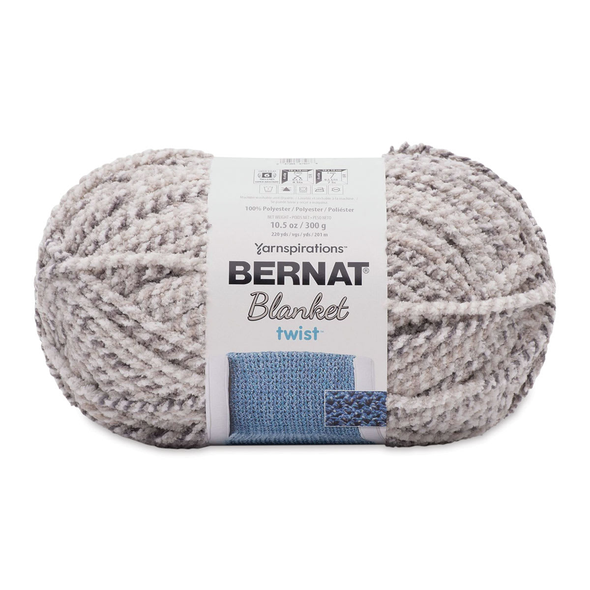 Bernat Blanket Twist Yarn - Dove, 220 yards