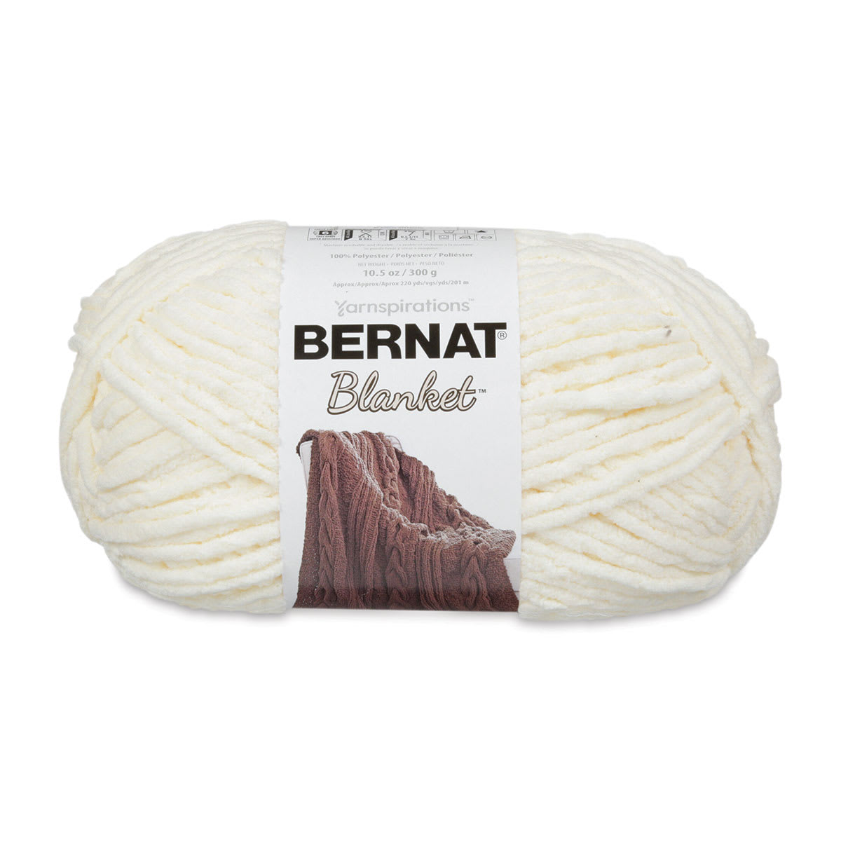 Bernat Blanket Yarn - Vintage White, 220 yards