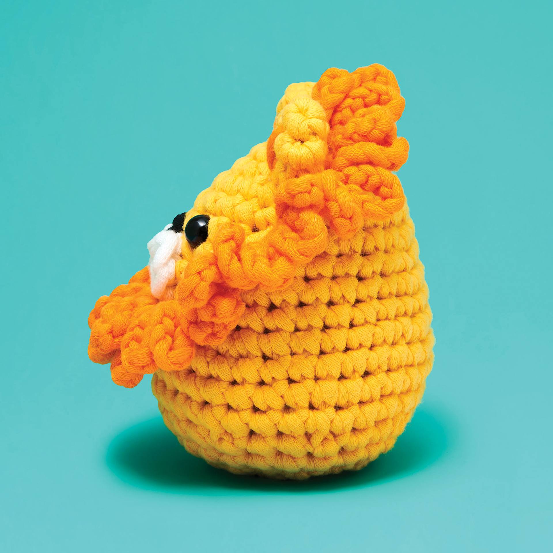 The Woobles Beginner Crochet Amigurumi Kit - Lion, side