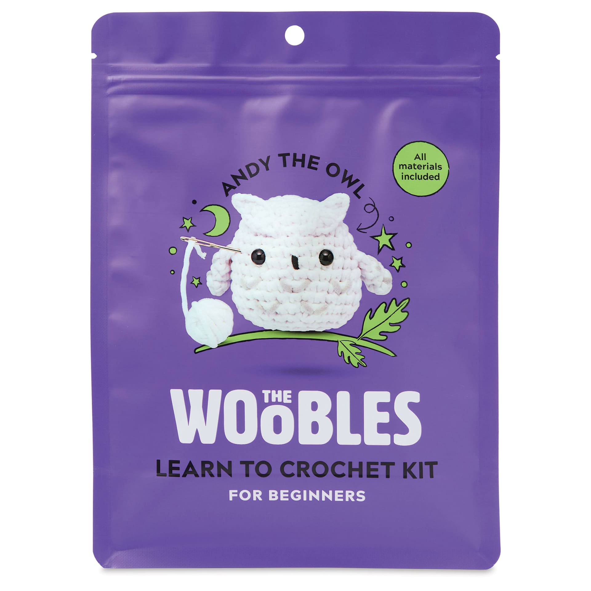 The Woobles Beginner Crochet Amigurumi Kit - Owl front of packaging