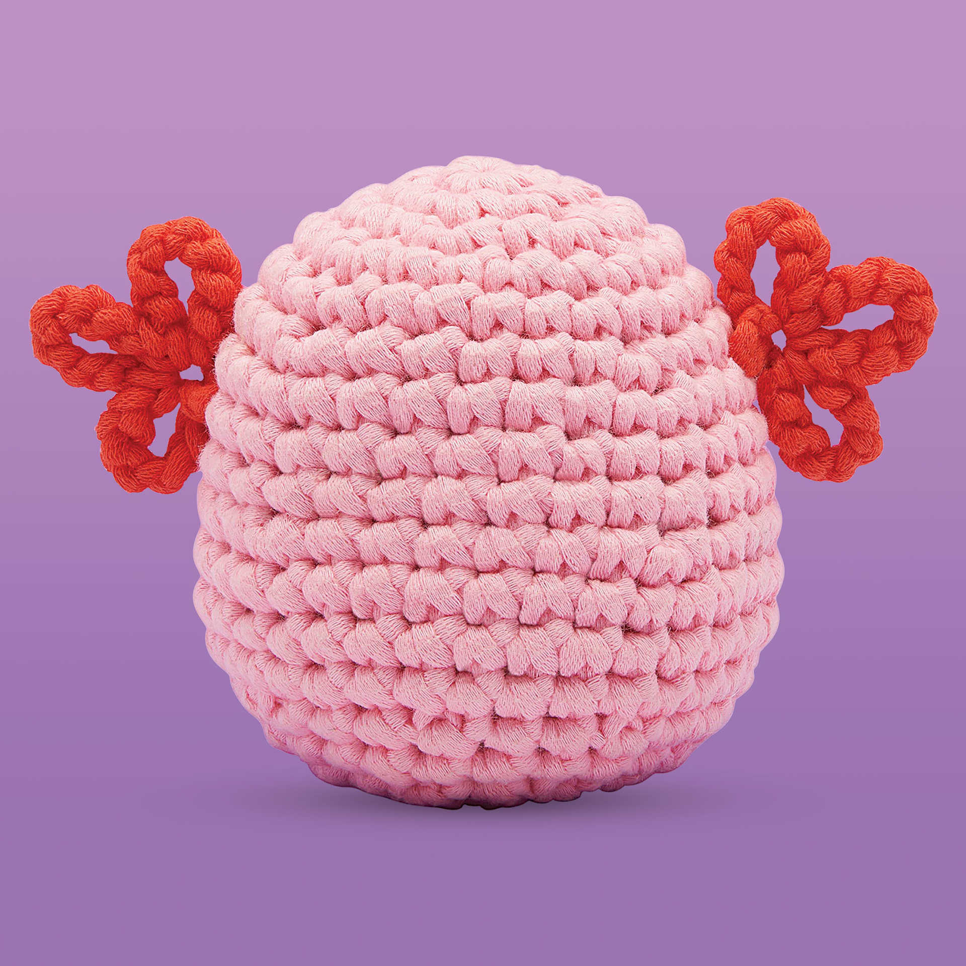 The Woobles Beginner Crochet Amigurumi Kit - Axolotl finished back