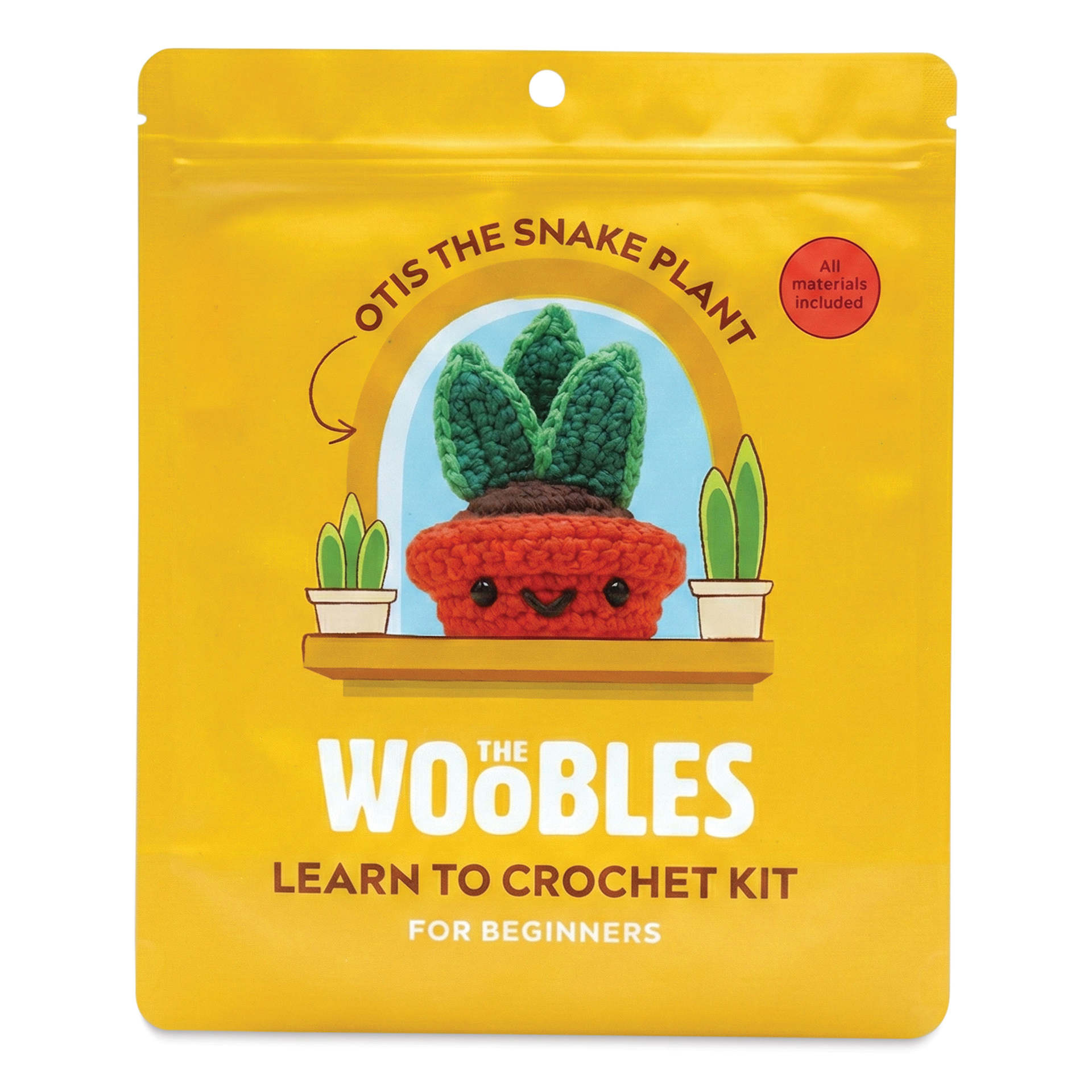 The Woobles Beginner Crochet Amigurumi Kit - Otis the Snake Plant packaging