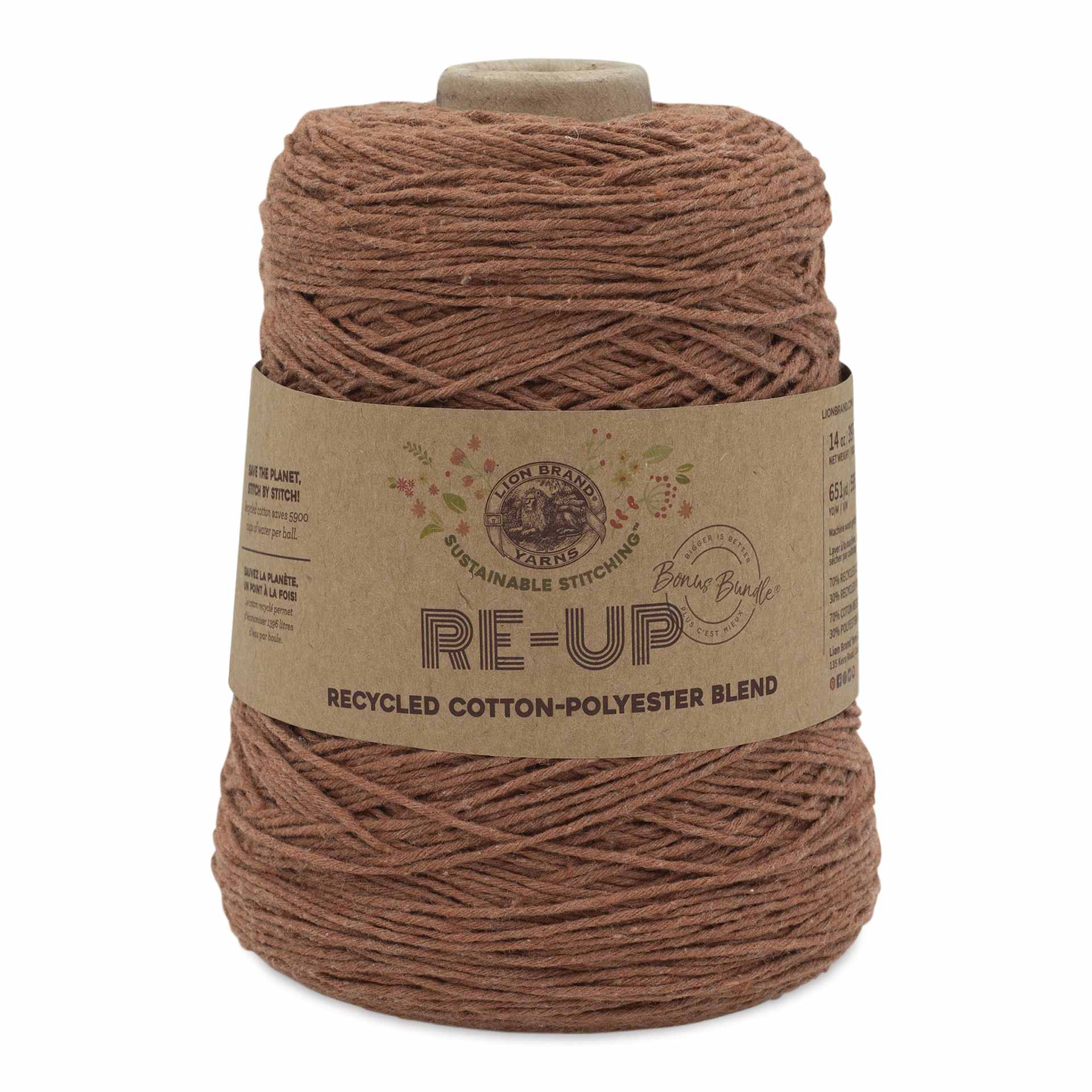 Lion Brand Re-Up Bonus Bundle Yarn - Rust, 651 yds