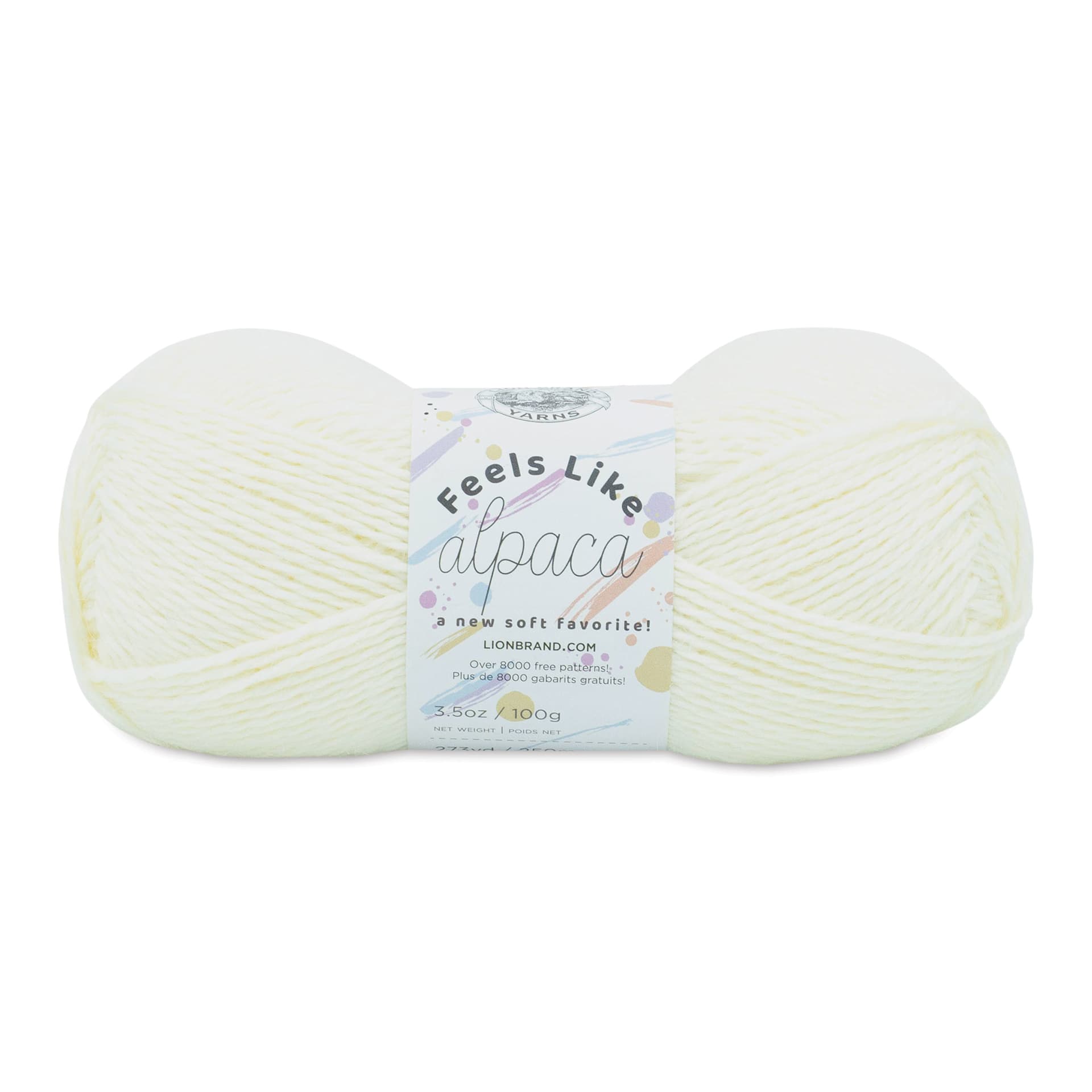 Lion Brand Feels Like Alpaca Yarn - Ecru, 273 yds