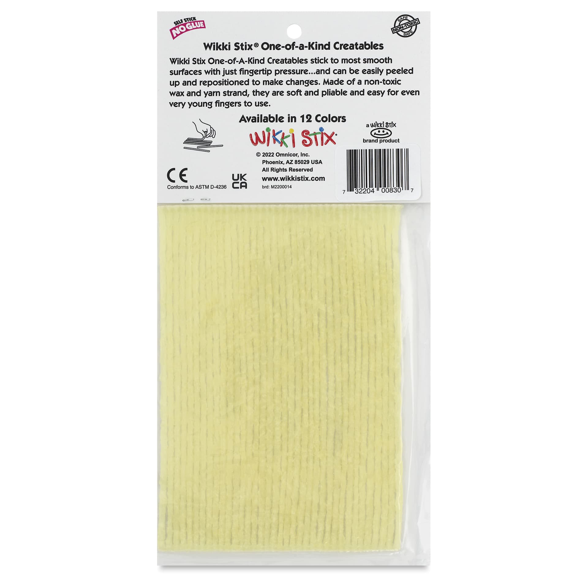 Wikki Stix - Pkg of 36, White, 6" - back of packaging