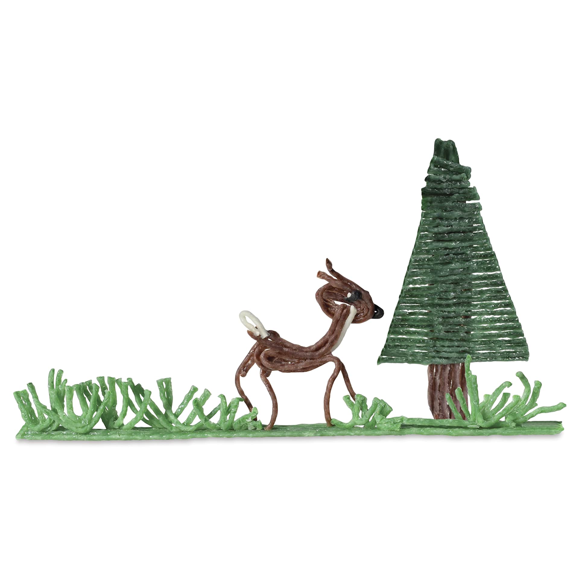 Wikki Stix - Pkg of 48, Nature Colors, 8" - finished example, deer in the woods