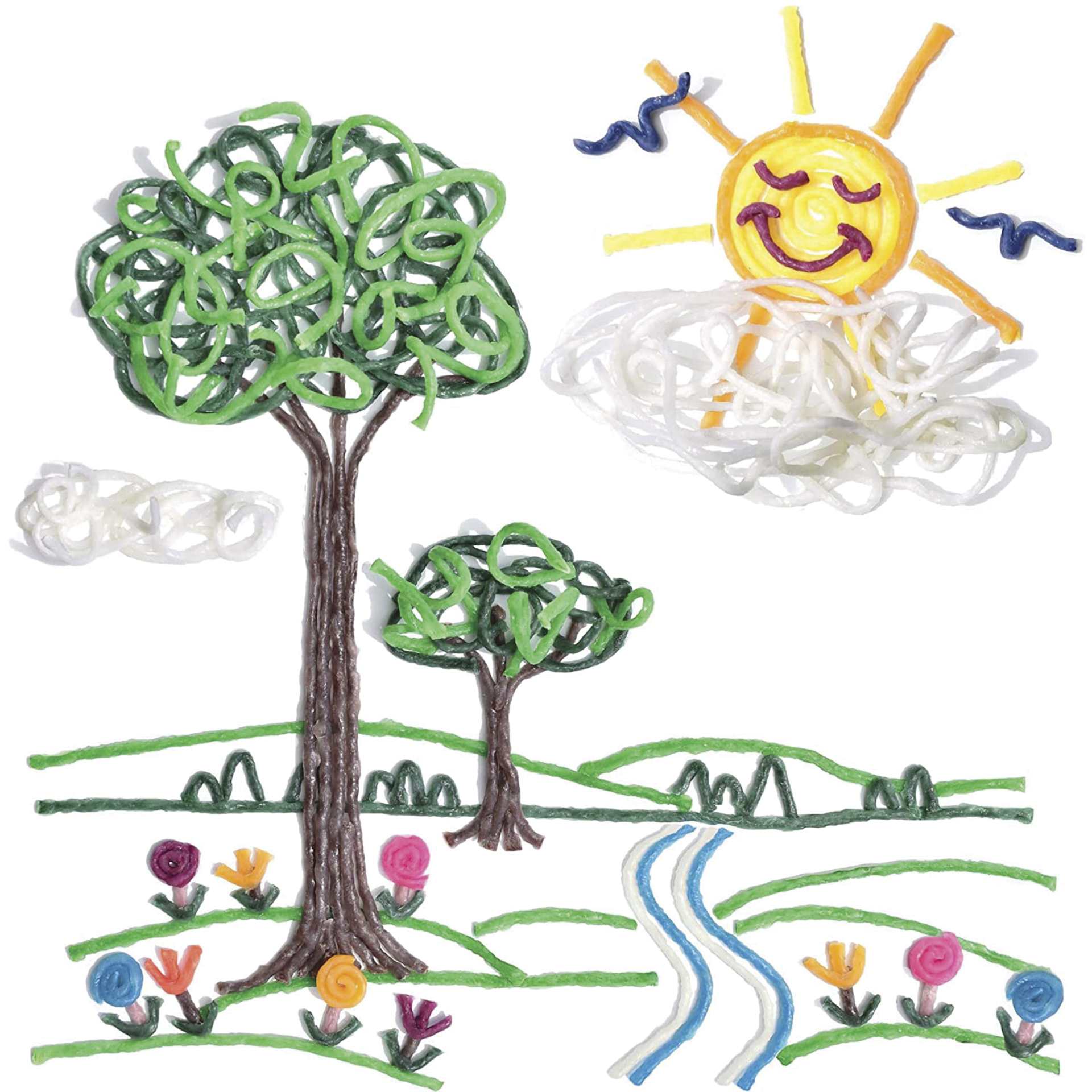 Wikki Stix - Pkg of 48, Nature Colors, 8" - finished example, sunny day