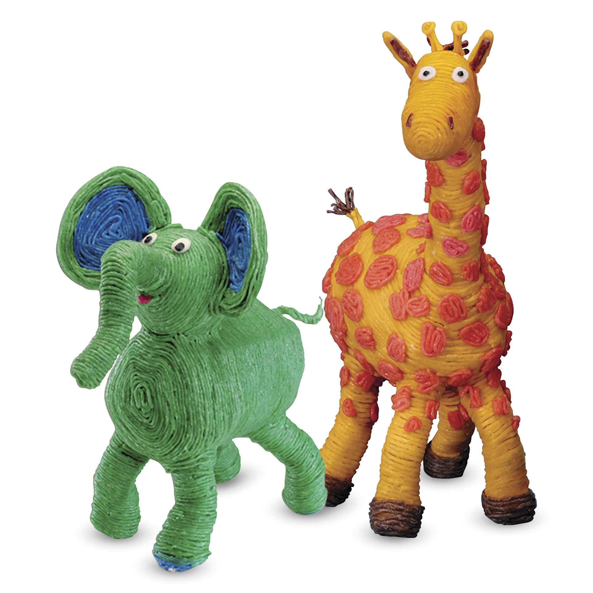 Super Wikki Stix - finished elephant and giraffe example