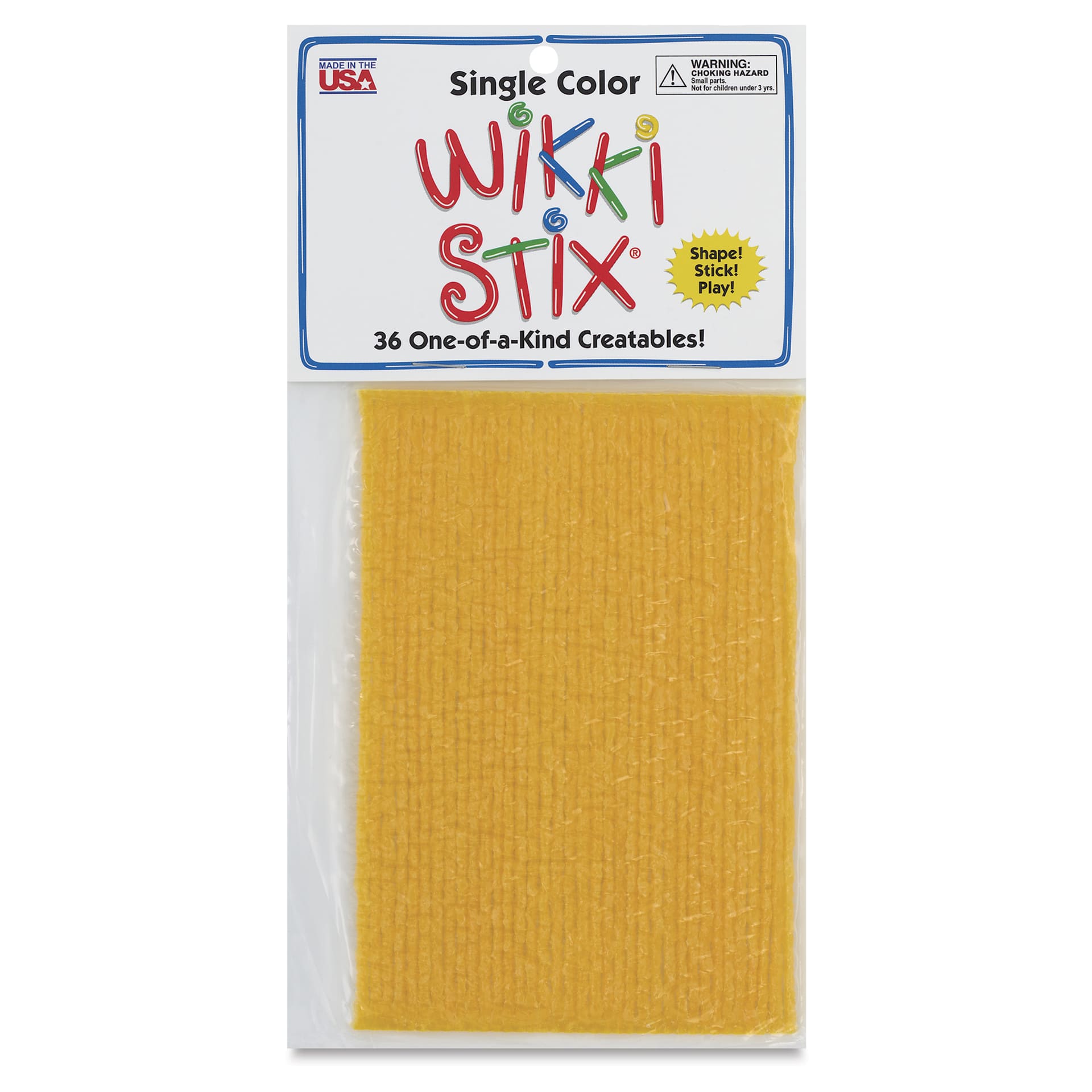 Wikki Stix - Pkg of 36, Yellow, 6" - front of packaging