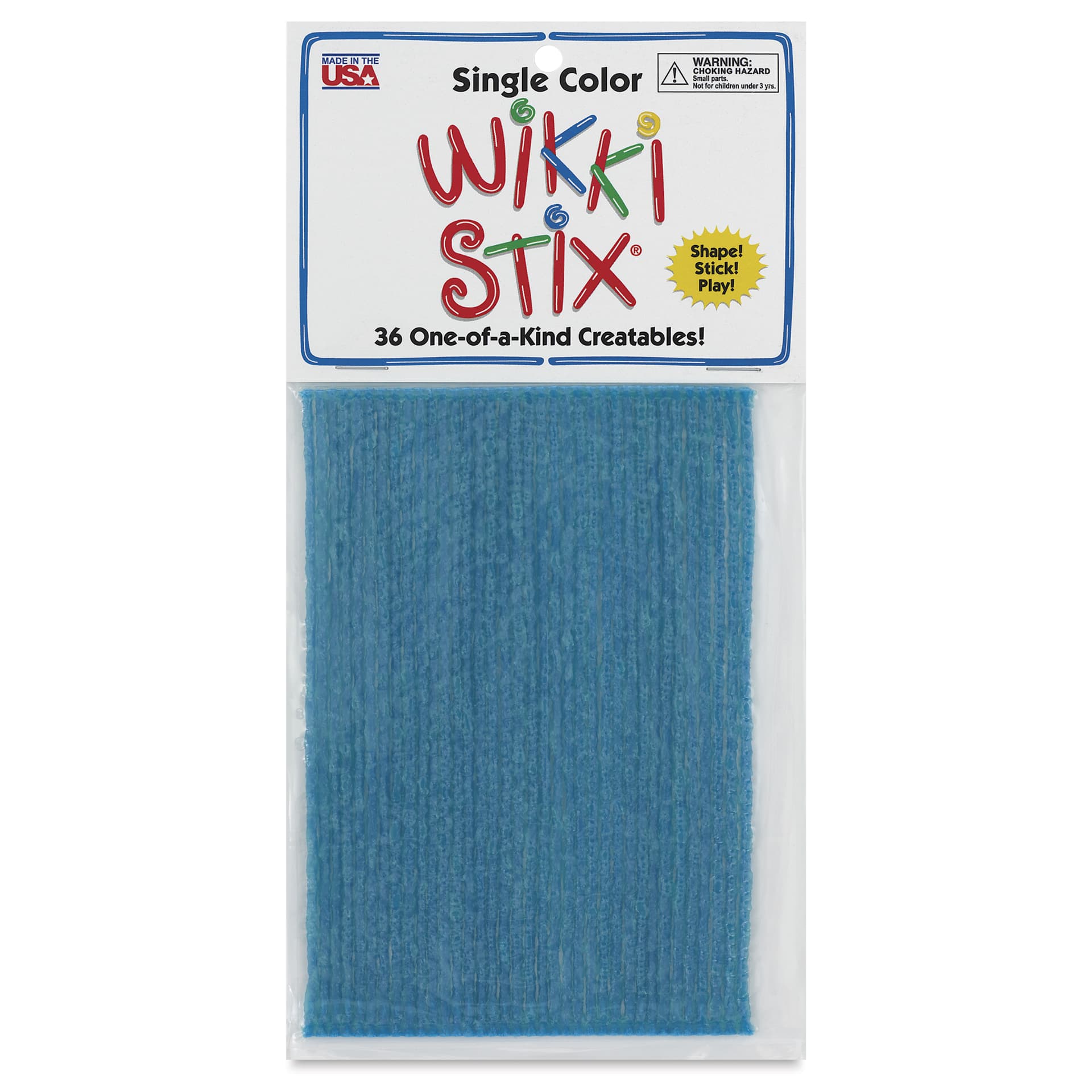 Wikki Stix - Pkg of 36, Light Blue, 6" - front of packaging