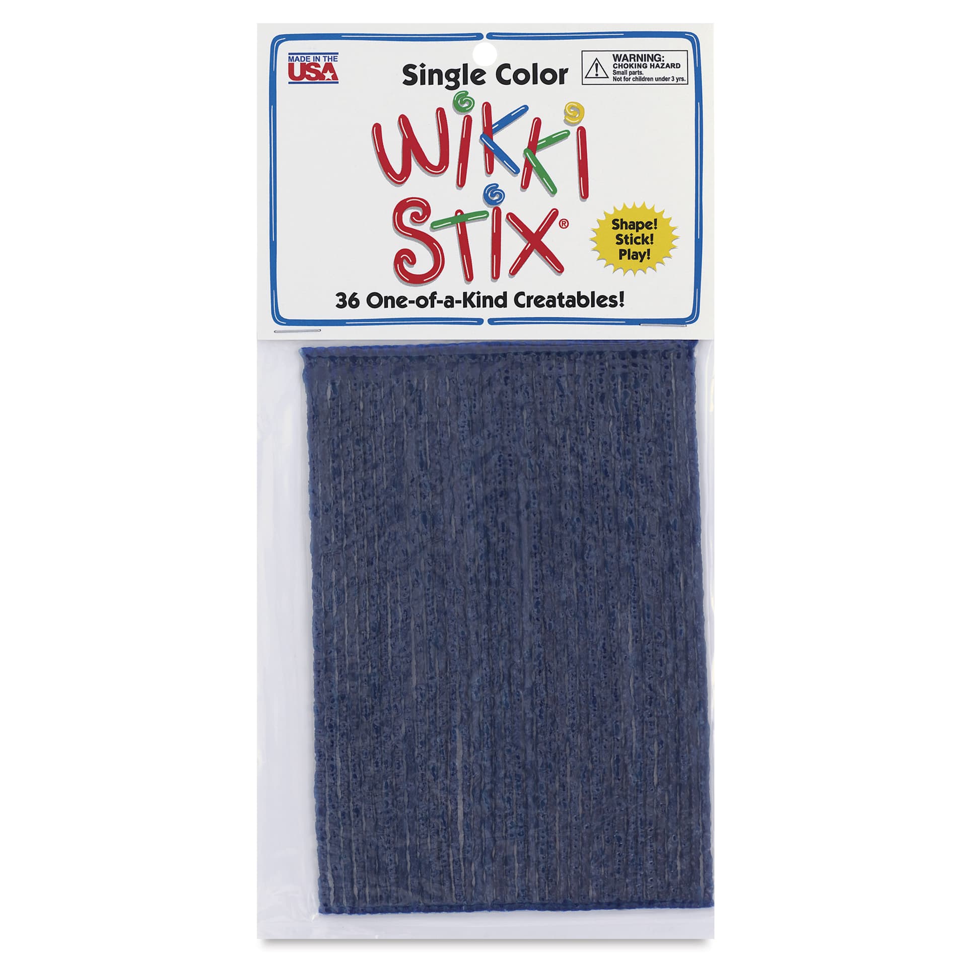 Wikki Stix - Pkg of 36, Dark Blue, 6" - front of packaging