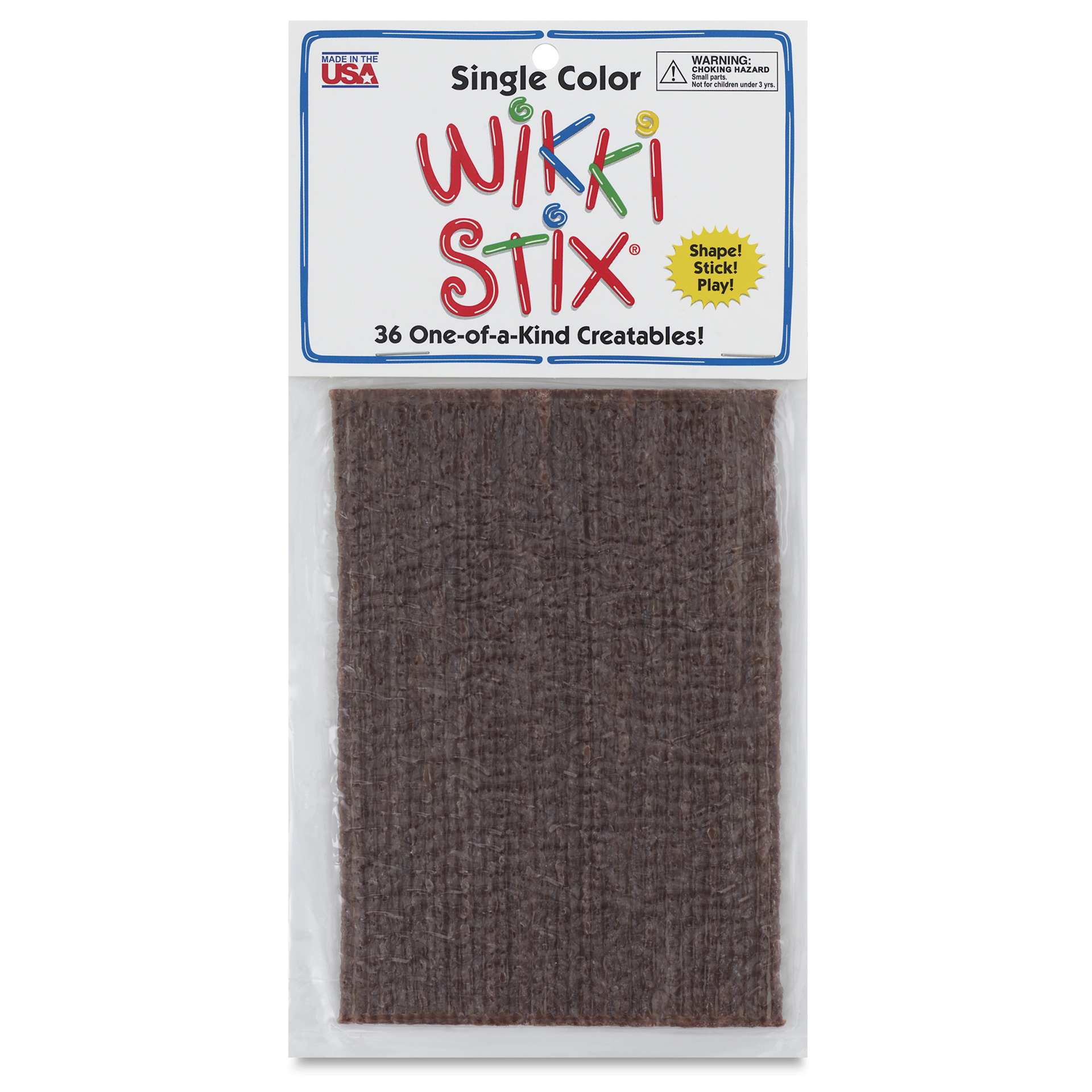 Wikki Stix - Pkg of 36, Brown, 6" - front of packaging