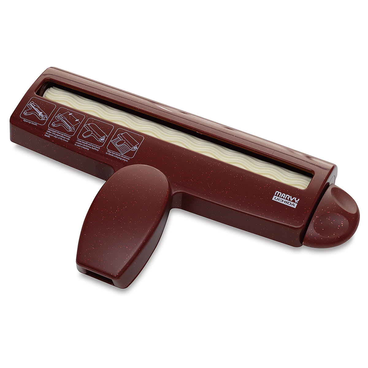 Marvy Uchida Corru-Gator Paper Crimper - Right angle view of Wave Crimper