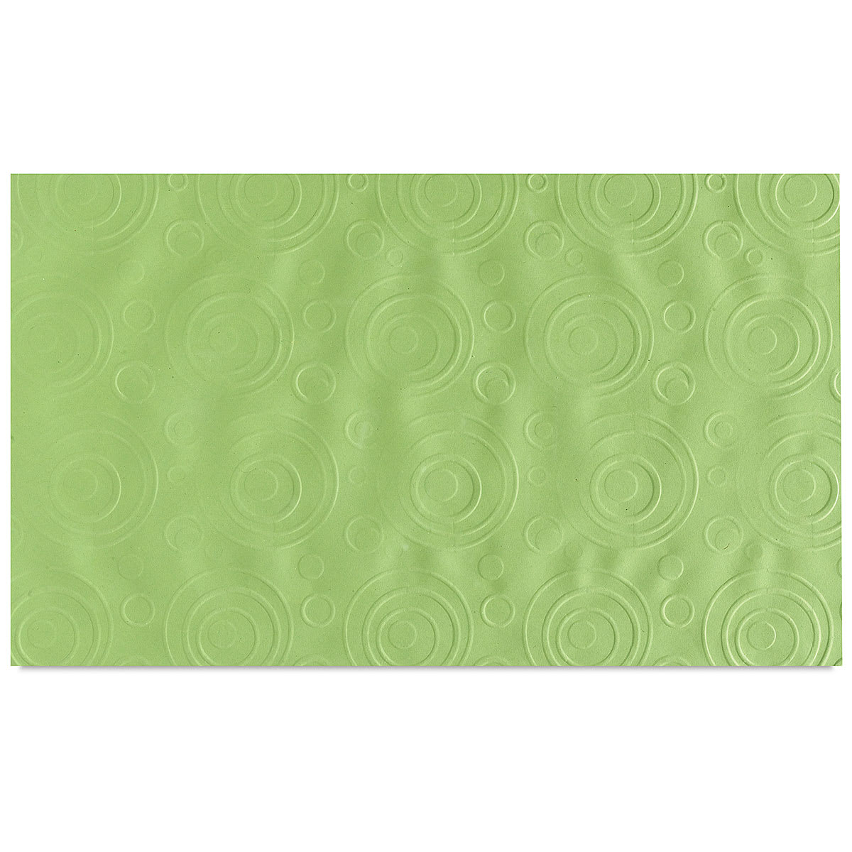 Marvy Uchida Corru-Gator Paper Crimper - Bubbles Pattern shown on green paper