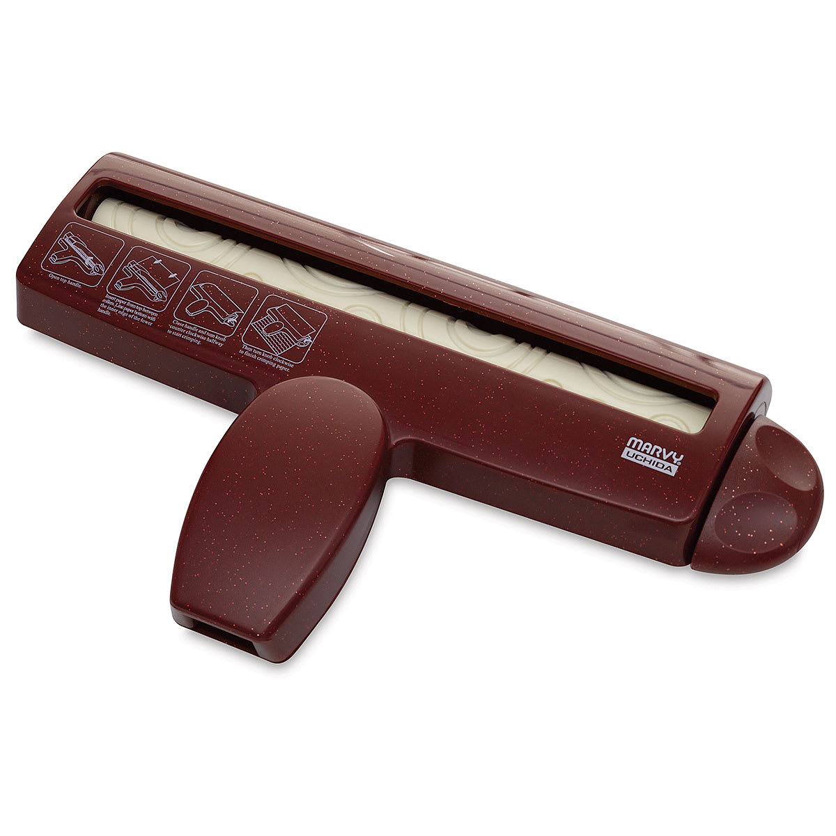 Marvy Uchida Corru-Gator Paper Crimper - Right angle view of Bubble Crimper