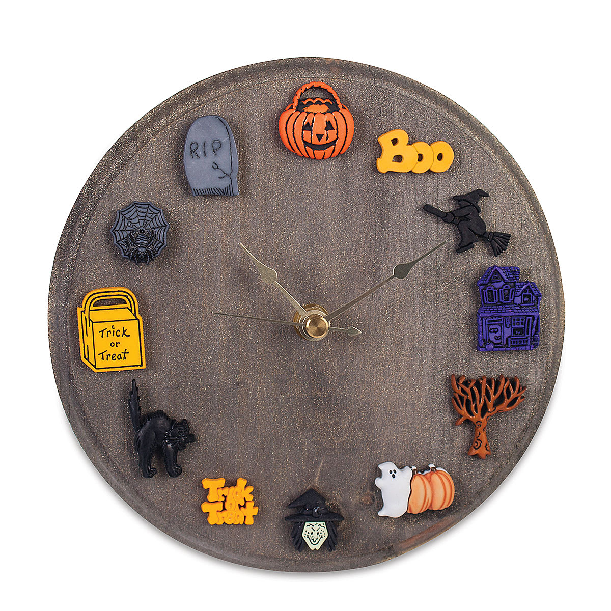 Walnut Hollow Pine Clock Surface - 6.5" diameter, Round, Halloween clock