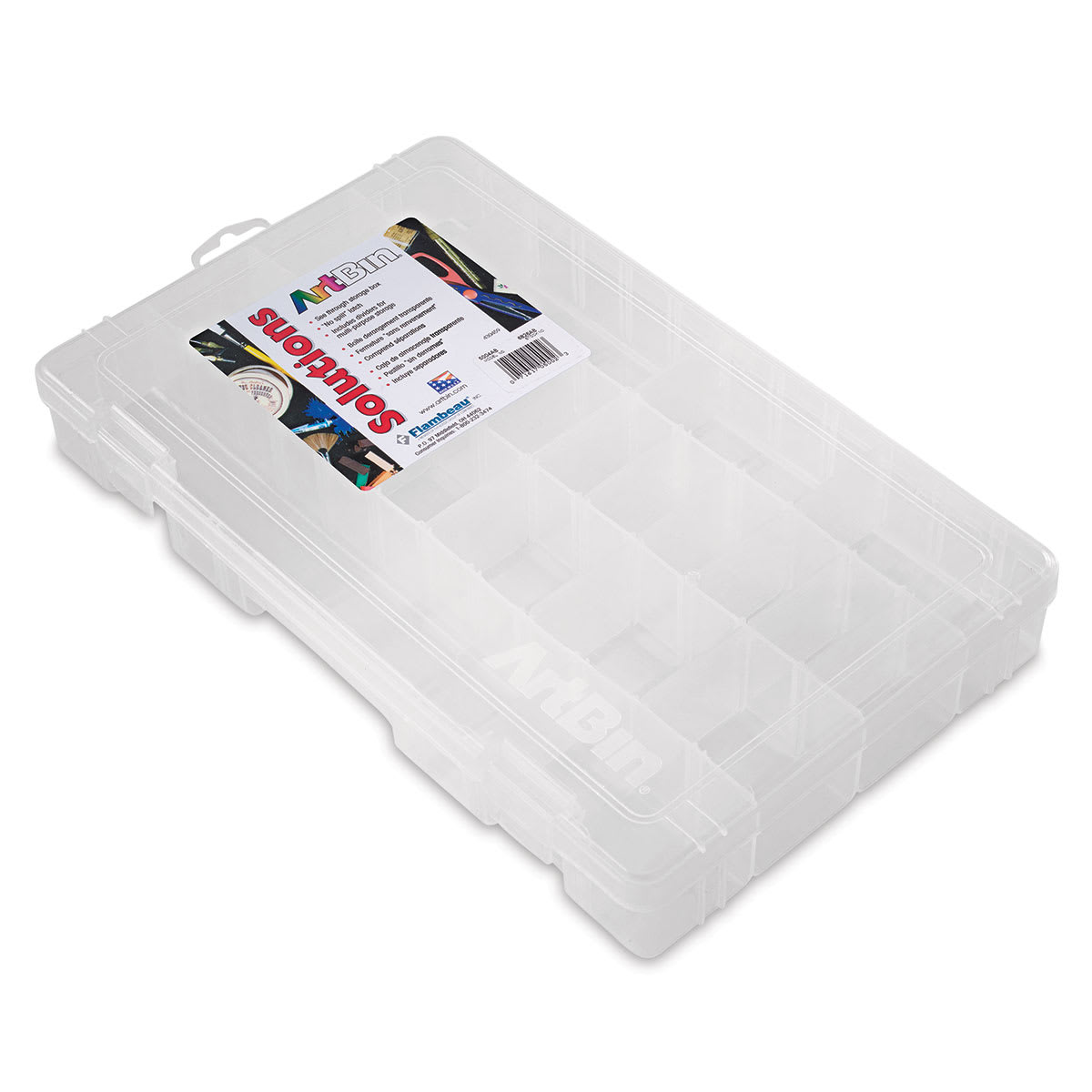 ArtBin Solutions Box - Four Compartments, Large (Top view with box closed)