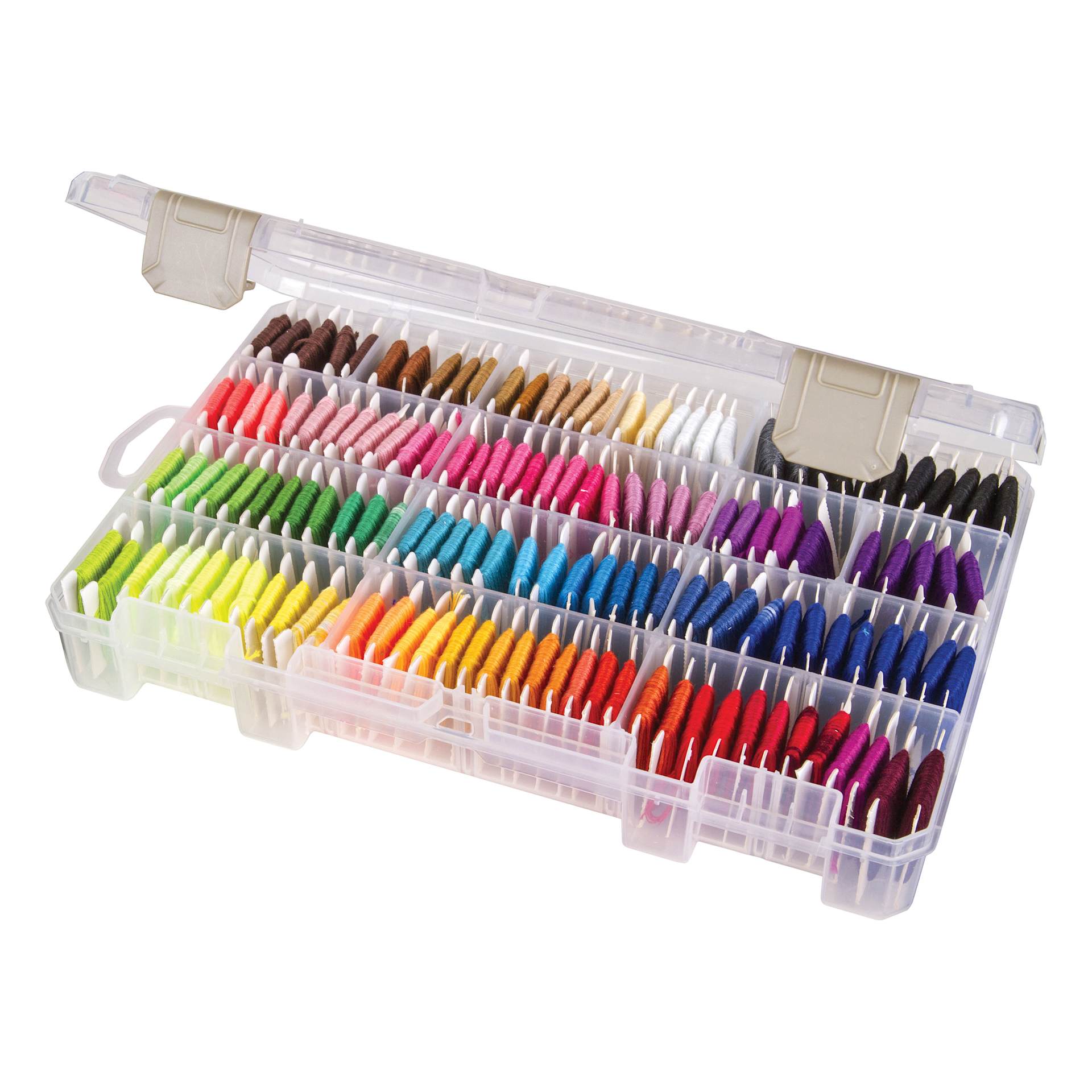 ArtBin Floss Finder Box, filled with embroidery floss, floss not included
