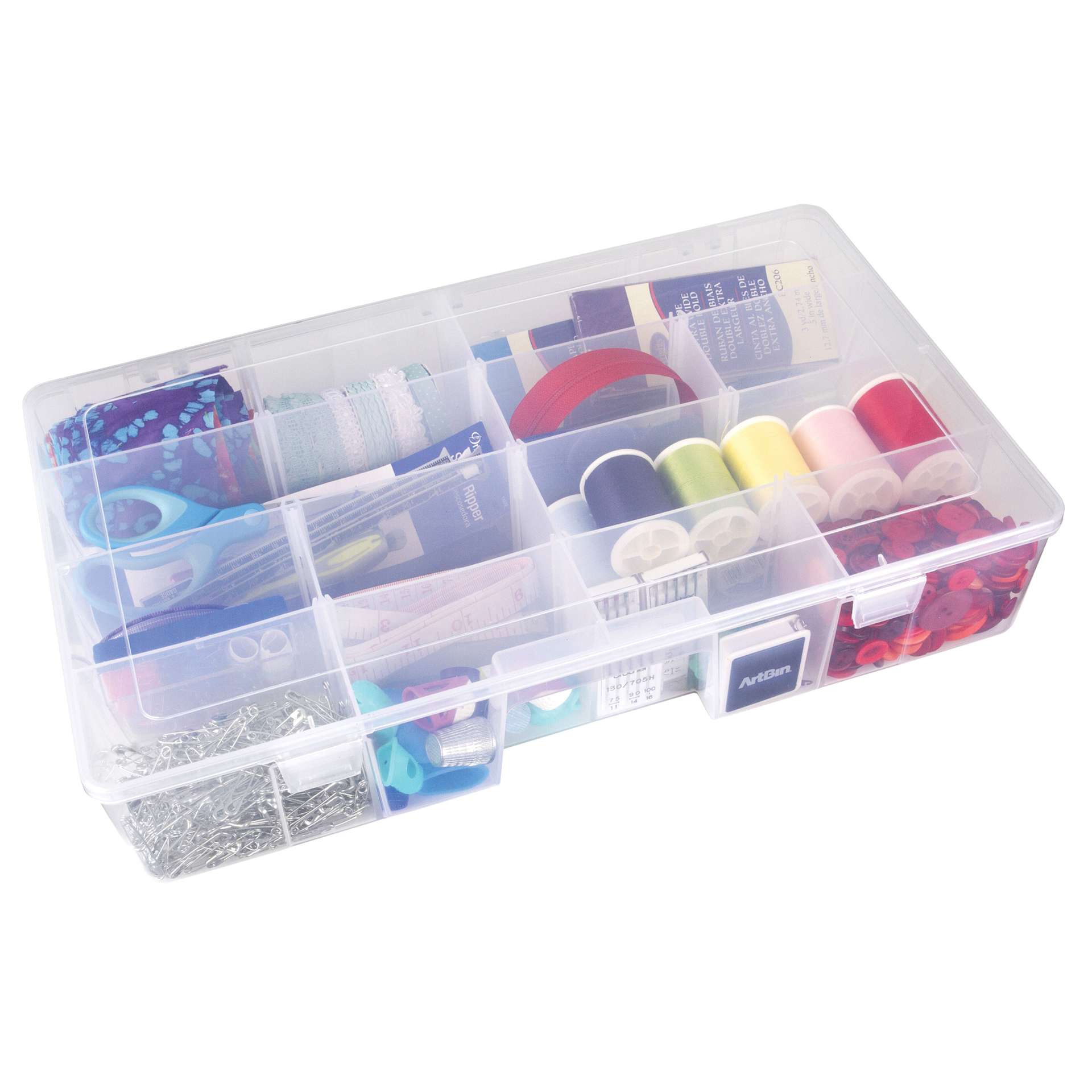 ArtBin Solutions Box - 15-1/4" x 8-7/8" x 3", filled with supplies, supplies not included