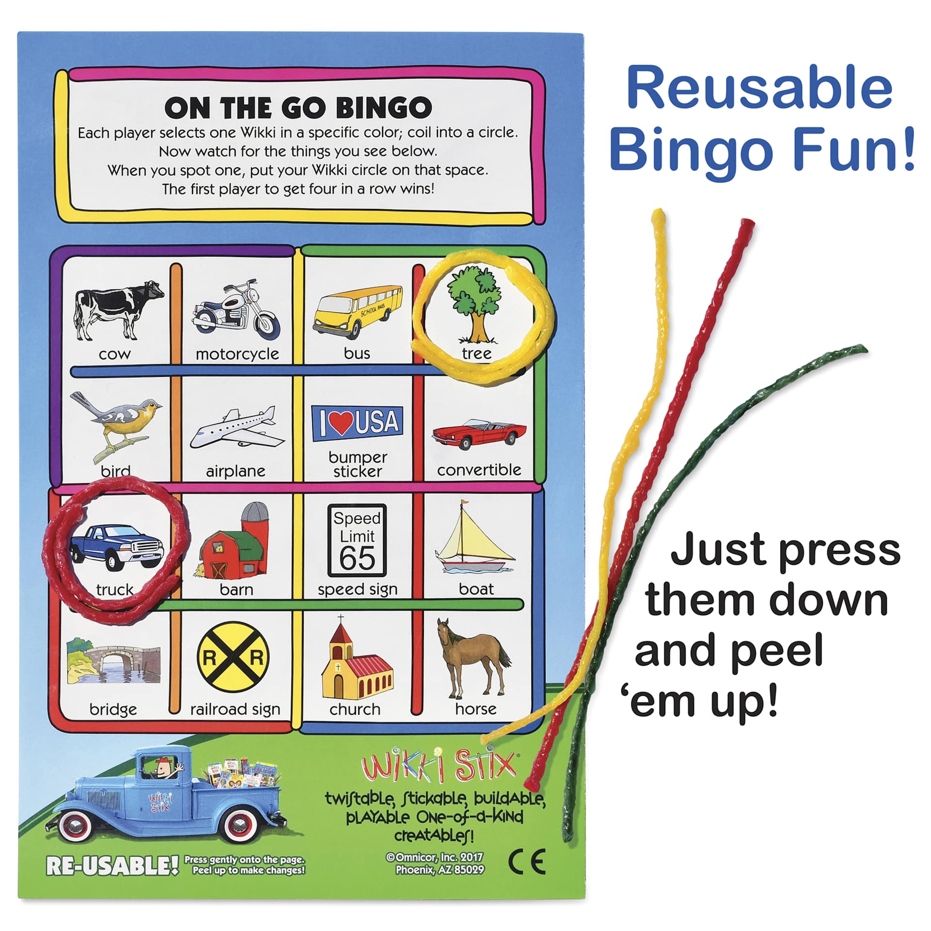 Wikki Stix Take Along Fun Travel Kit - resuable bingo fun