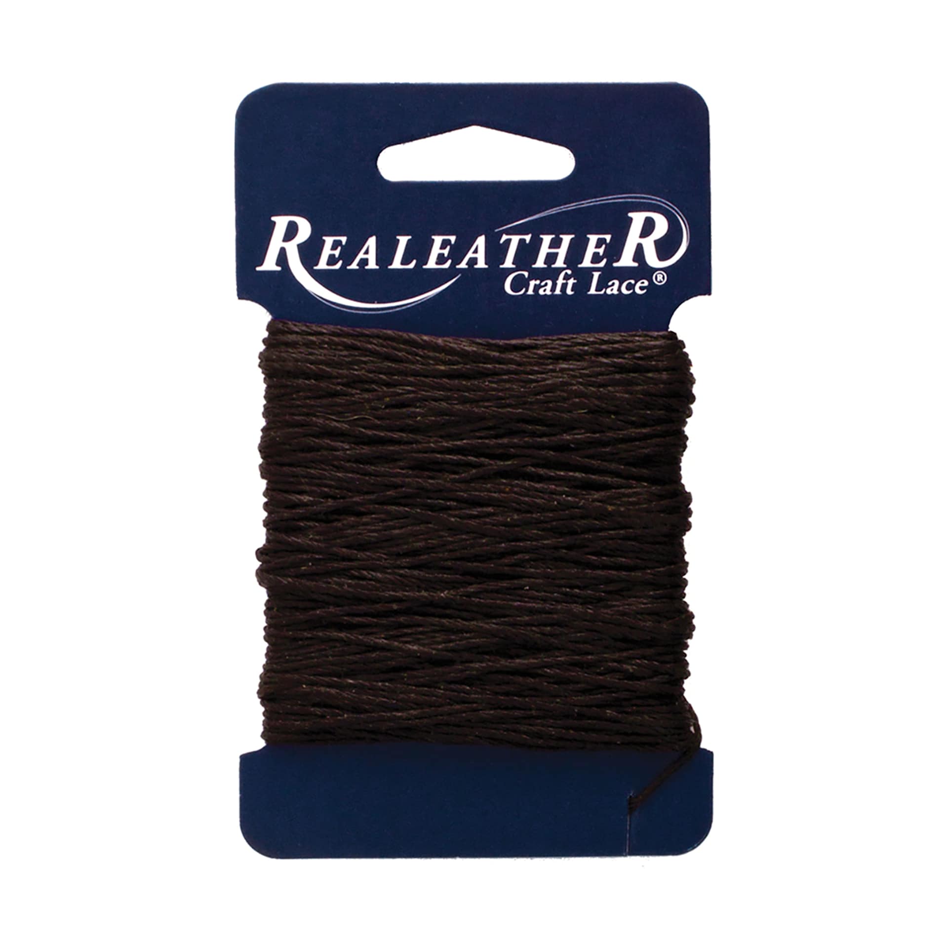 Realeather Waxed Thread - 2/3 oz, Approx 25 yd, Brown, packaging