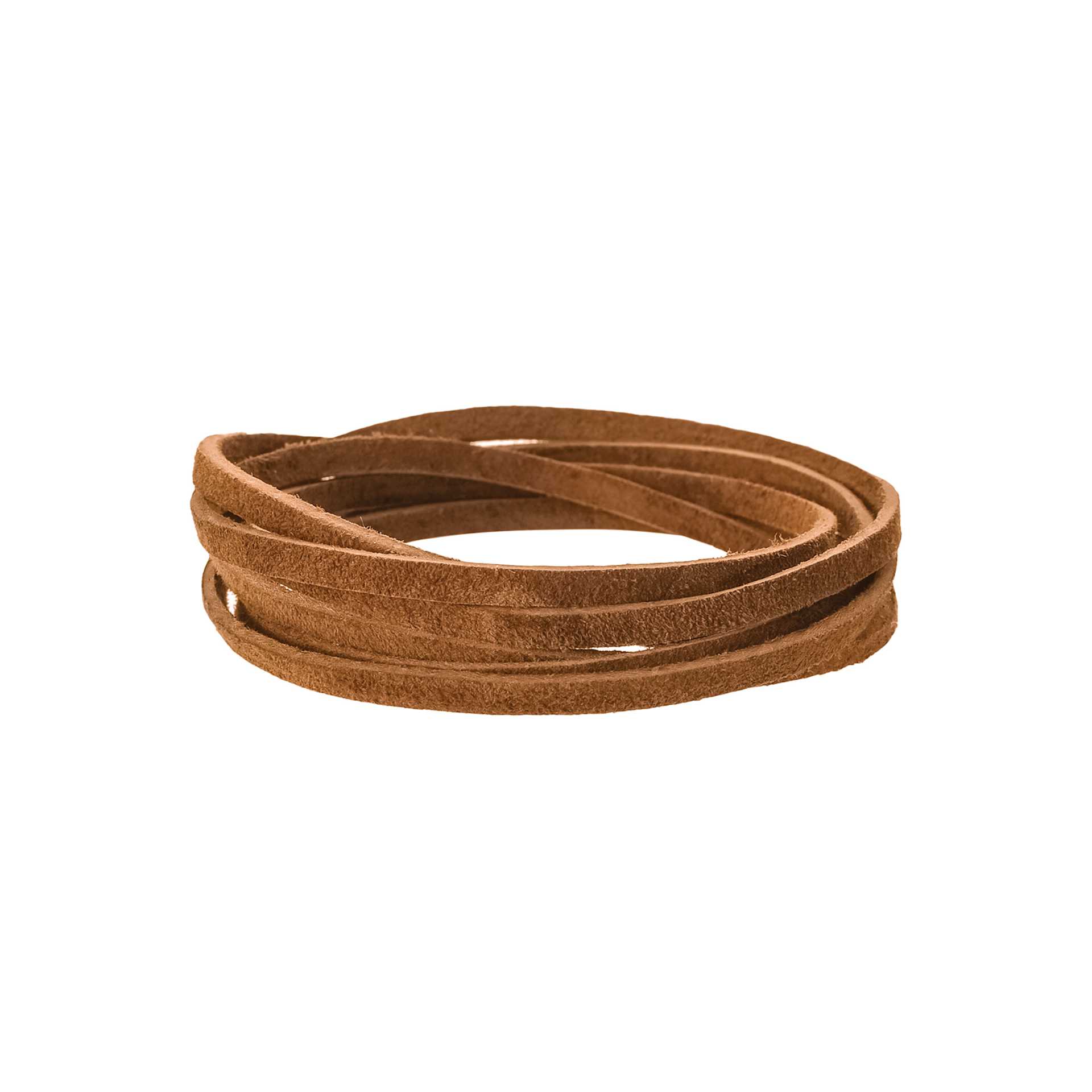 Realeather Suede Lace - 1/8" x 24 ft, Medium Brown