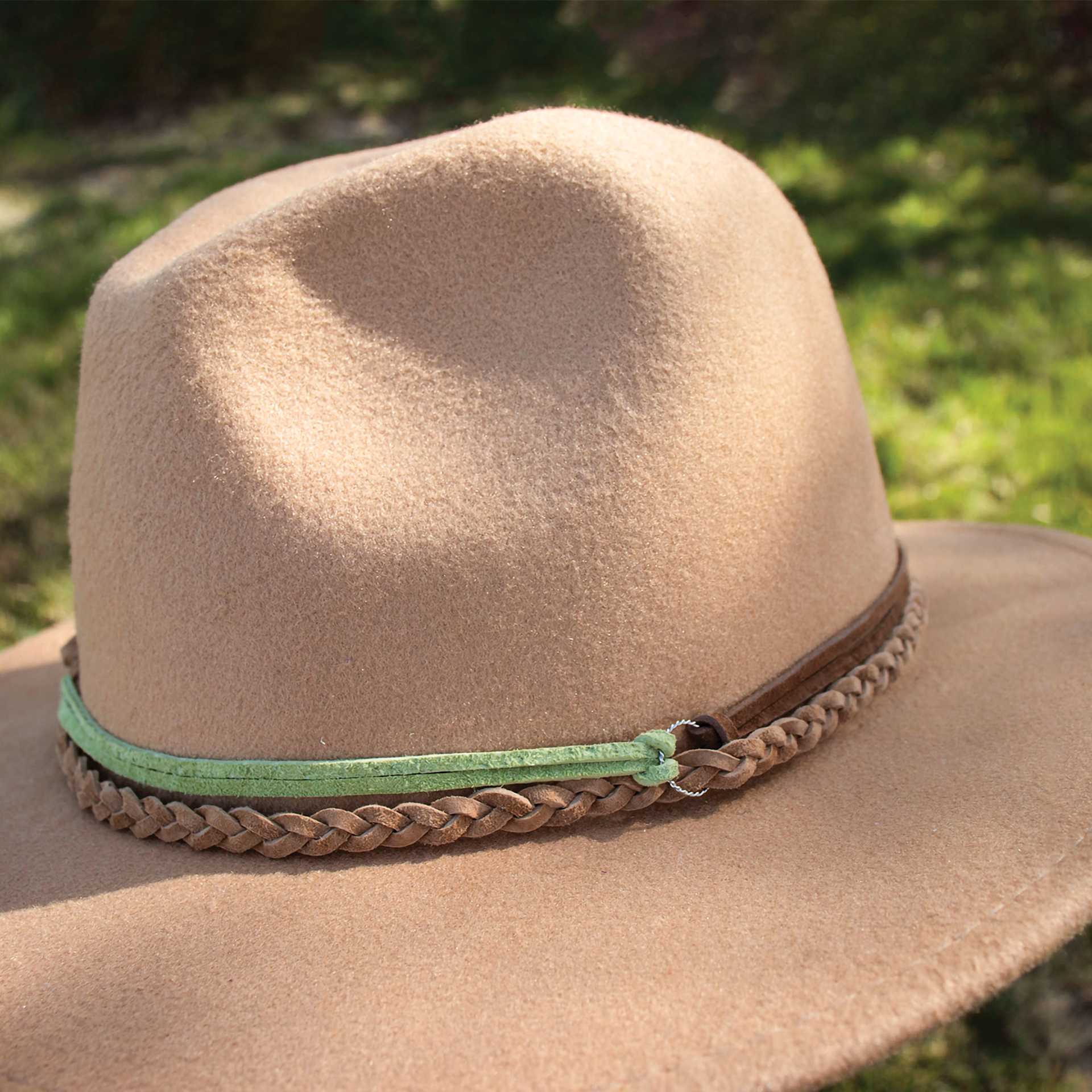 Realeather Suede Lace - 1/8" x 24 ft, Cafe Brown, hatband
