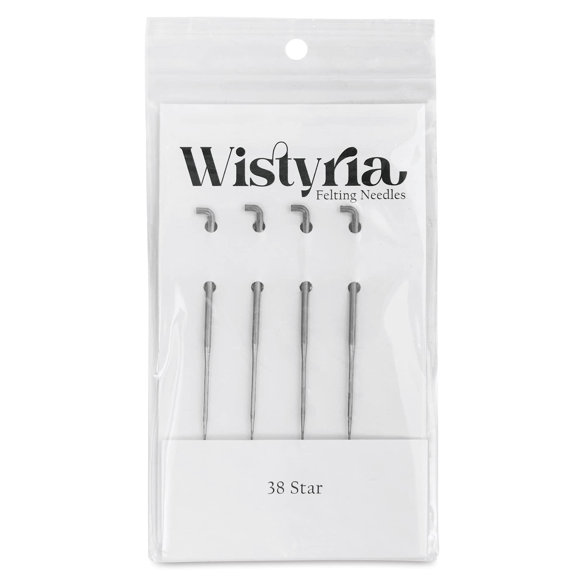 Wistyria Editions Felting Needles - Size 38, Star, Pkg of 4 - front of packaging