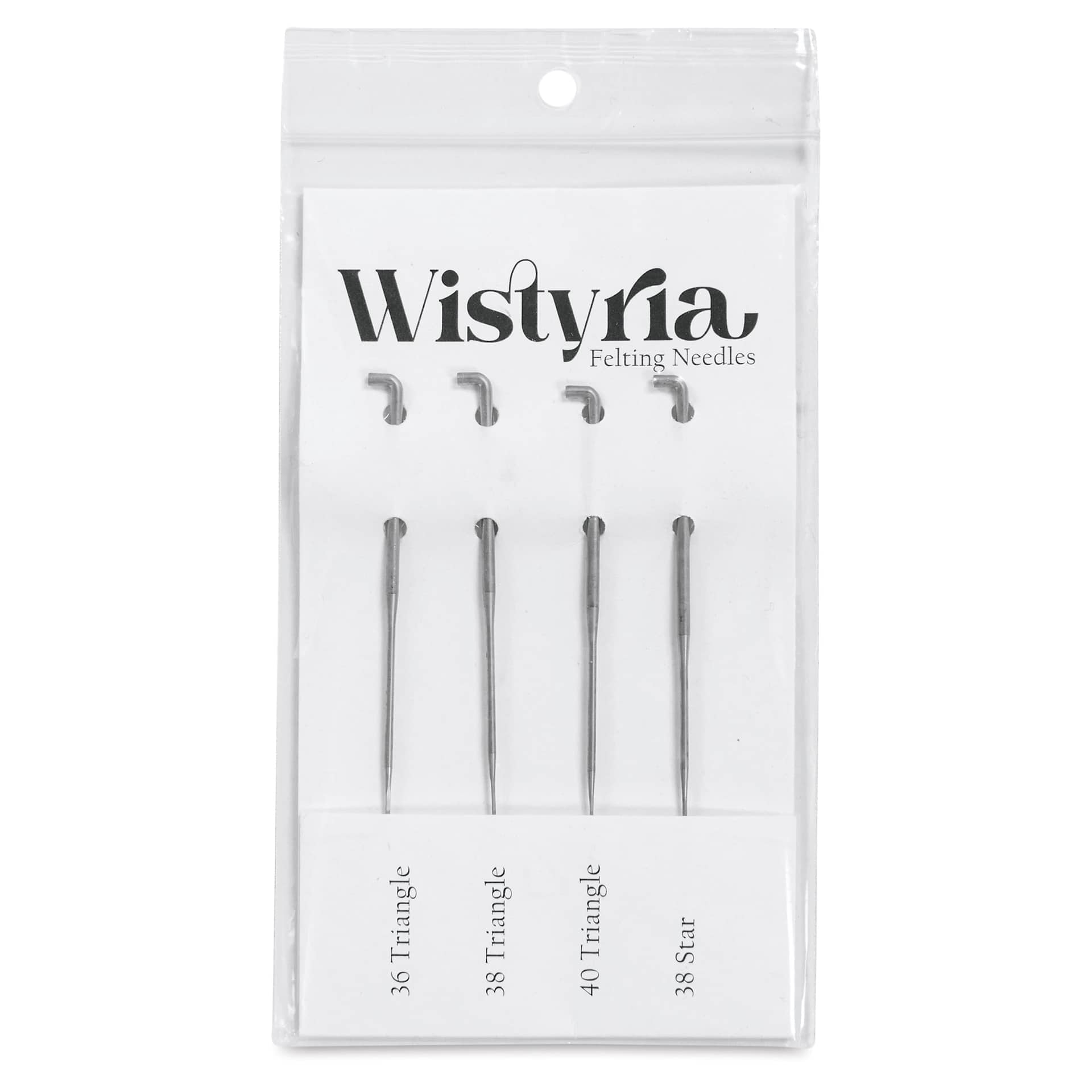 Wistyria Editions Felting Needles - Assorted, 3", Set of 4 - front of packaging