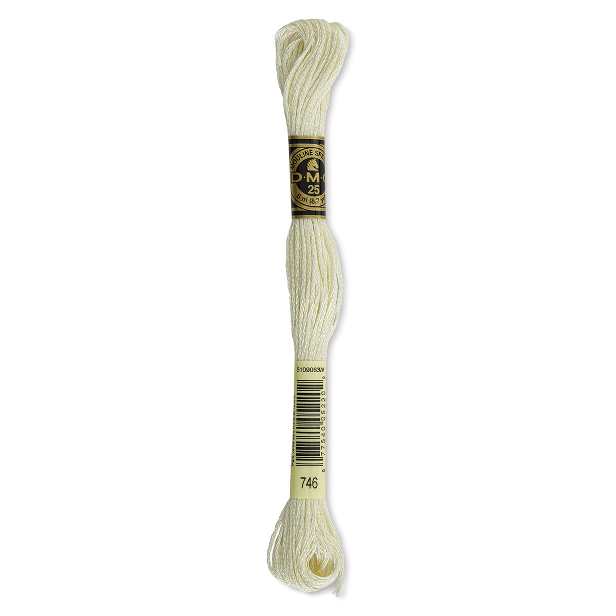 DMC Cotton Embroidery Floss - Off White, 8-3/4 yards (Front of label)