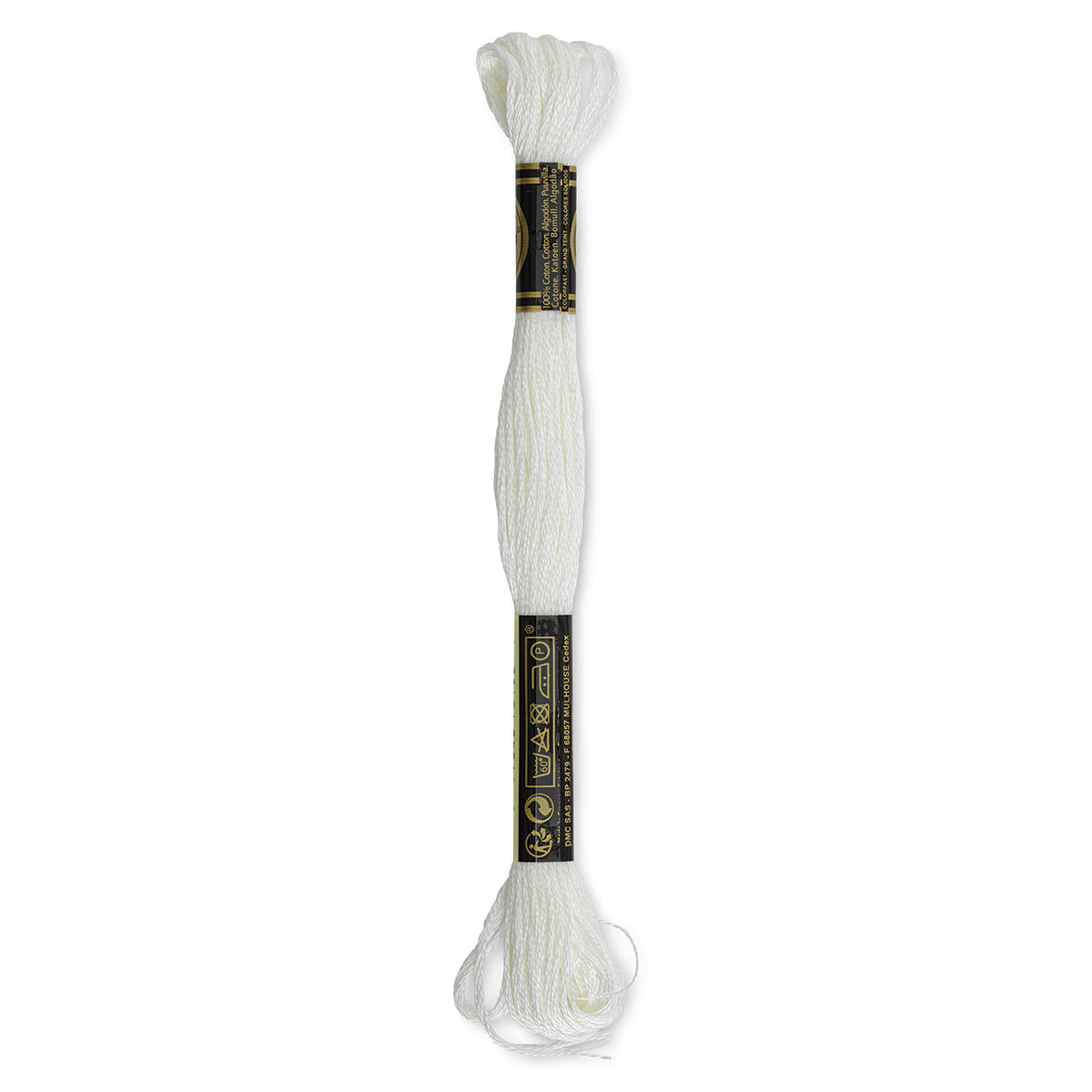 DMC Cotton Embroidery Floss - Winter White, 8-3/4 yards (Back of label)