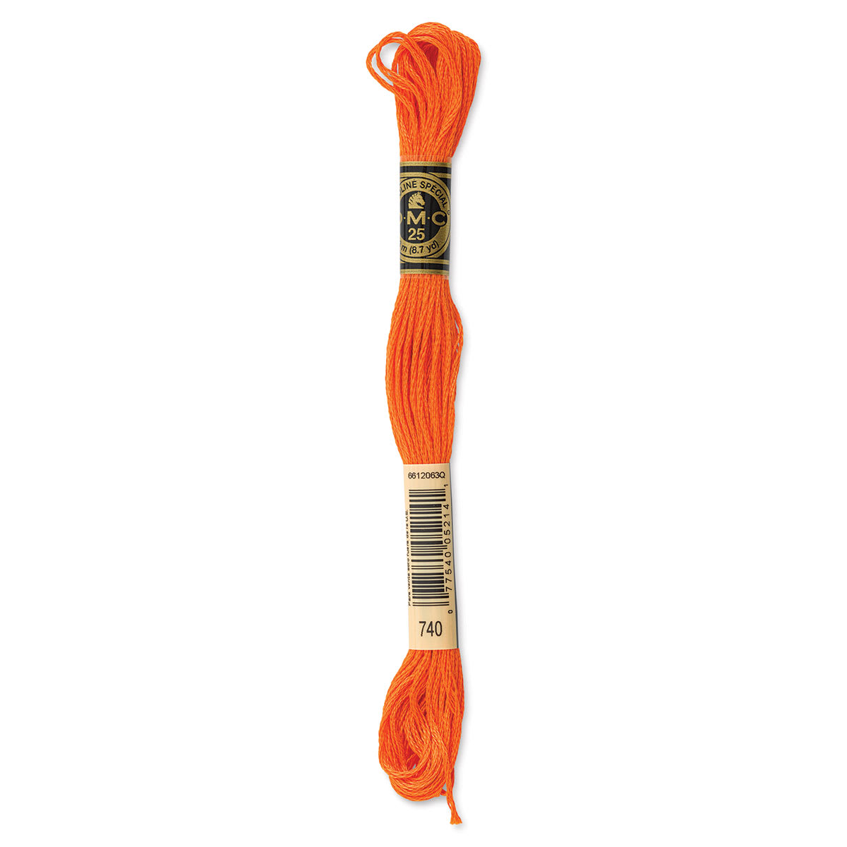 DMC Cotton Embroidery Floss - Tangerine, 8-3/4 yards (Front of label)