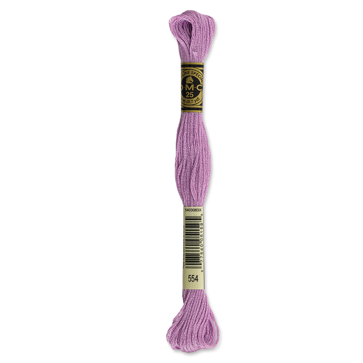 DMC Cotton Embroidery Floss - Light Violet, 8-3/4 yards (Front of label)