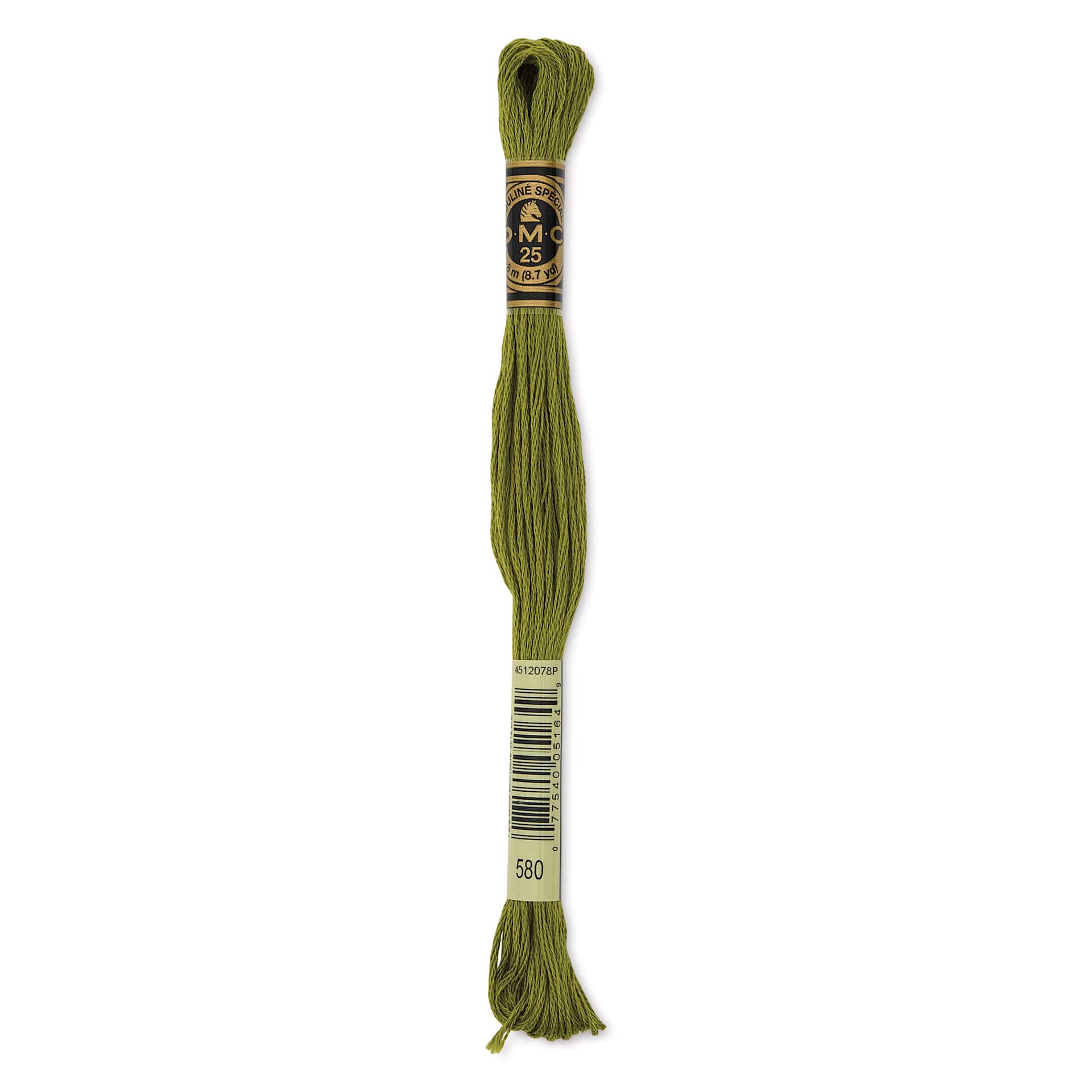 DMC Cotton Embroidery Floss - Dark Moss Green, 8-3/4 yards