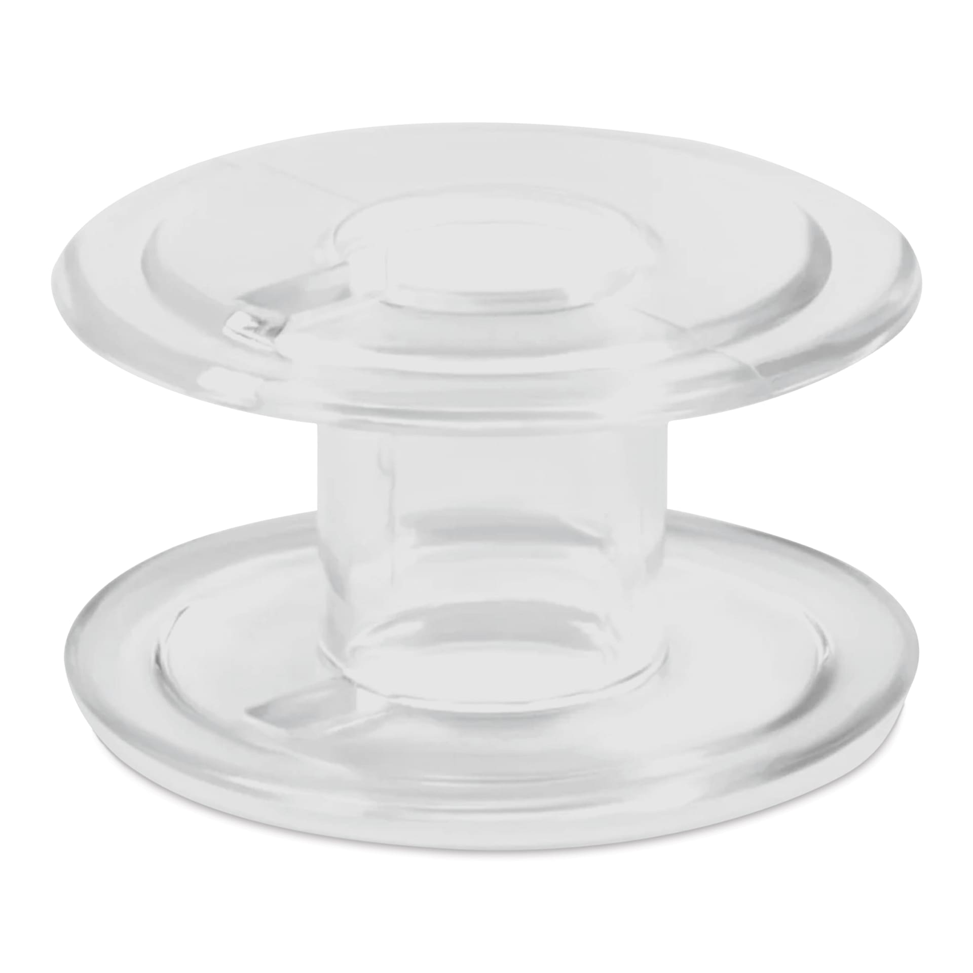 Dritz Class 15 Bobbins - Plastic, Pkg of 4 side of bobbin