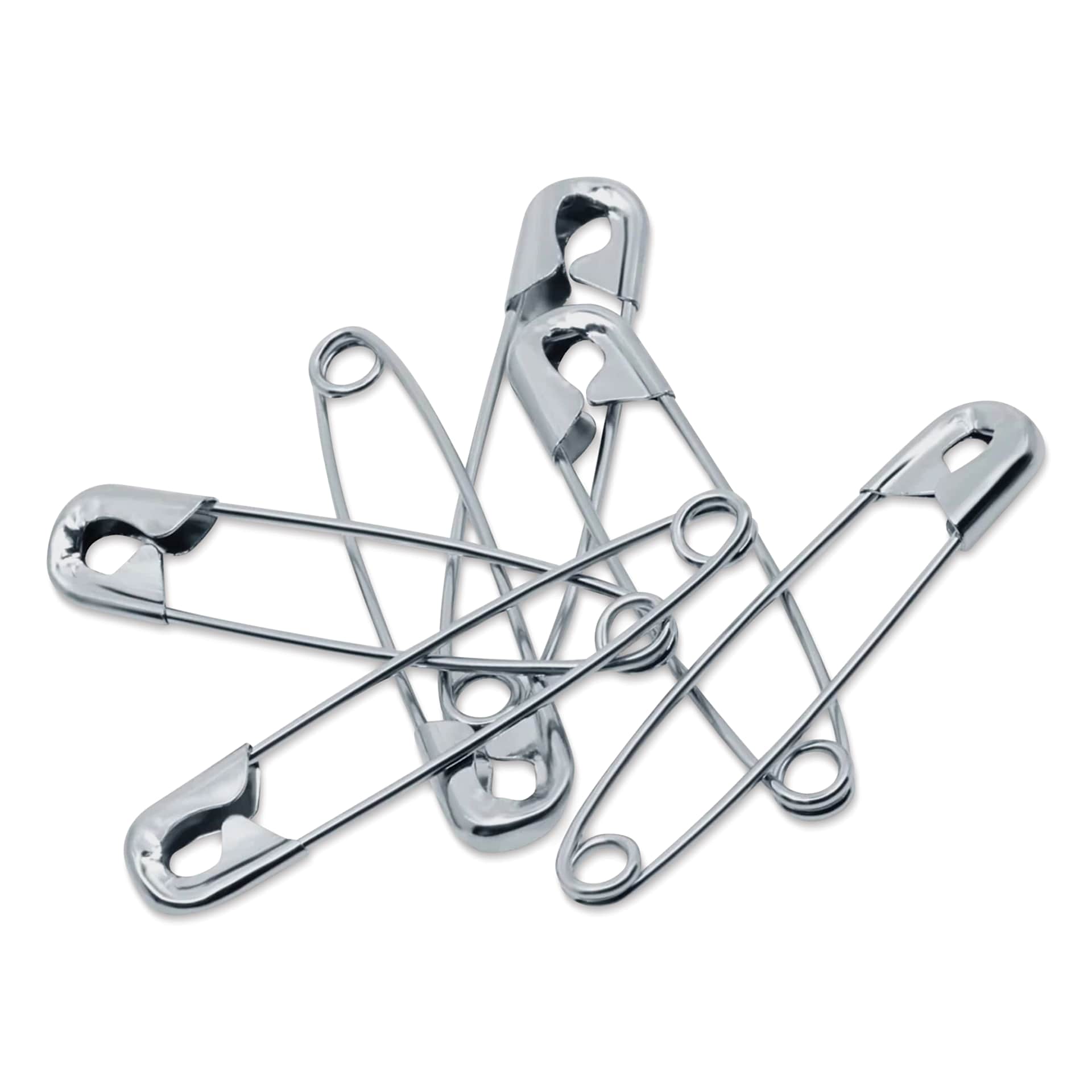 Dritz Safety Pins - Nickel, Size 2, Pkg of 10 cluster of pins