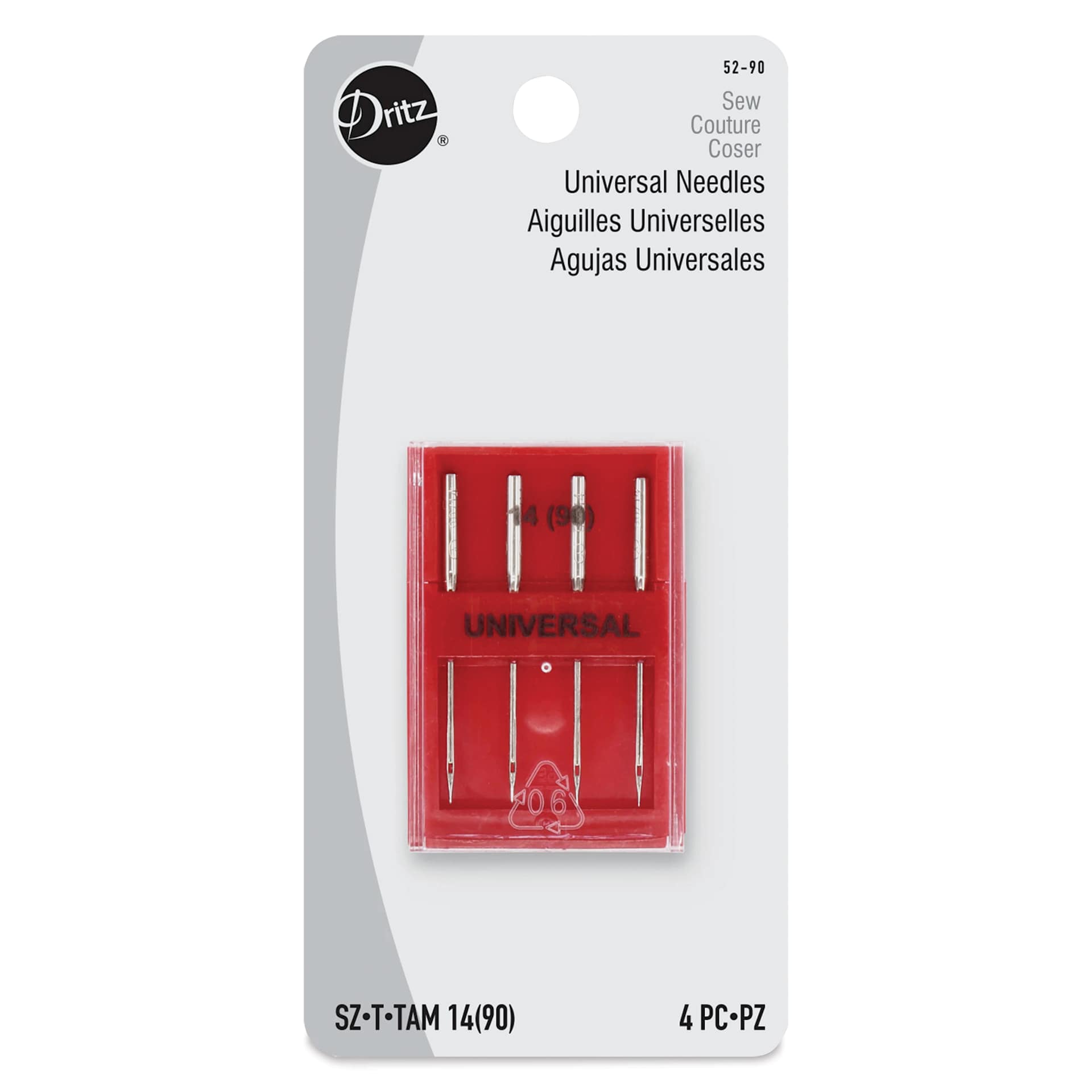 Dritz Universal Machine Needles - Size 14, Pkg of 4 front of packaging
