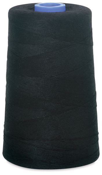 Spun Dee Thread - Giant Black Spool upright