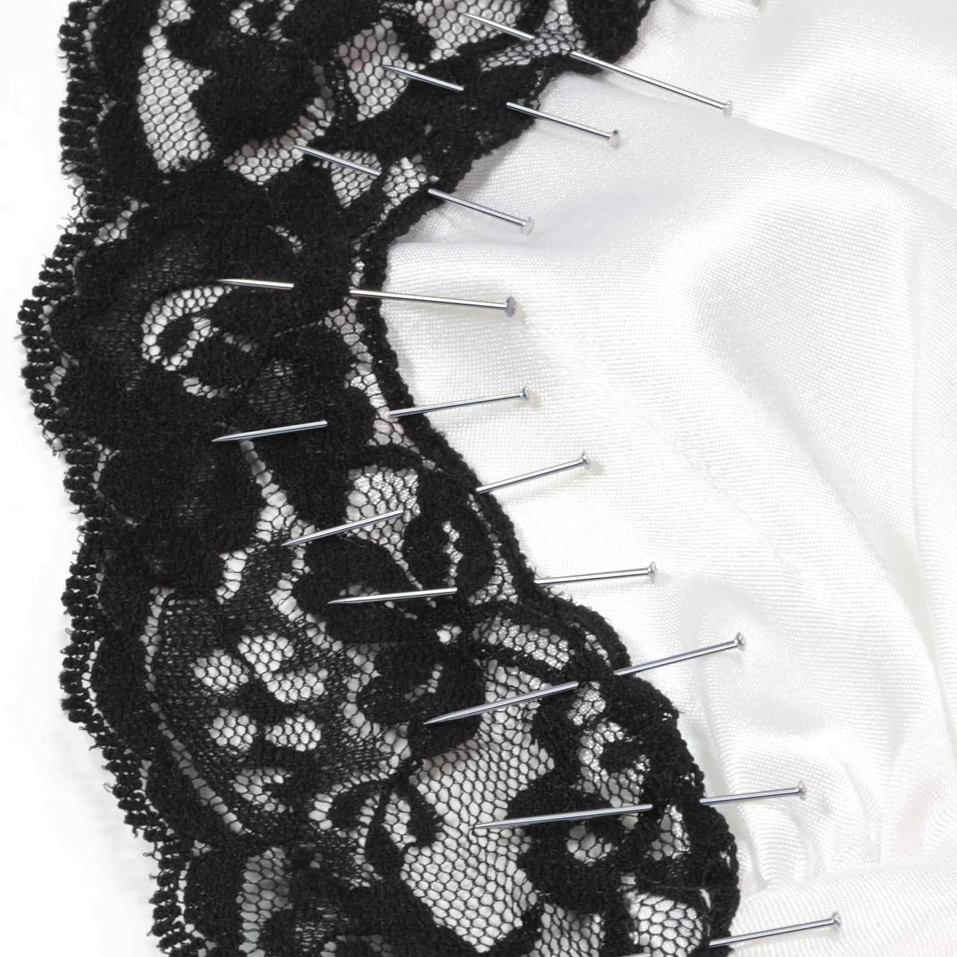 Dritz Satin Pins, pinned through fabric