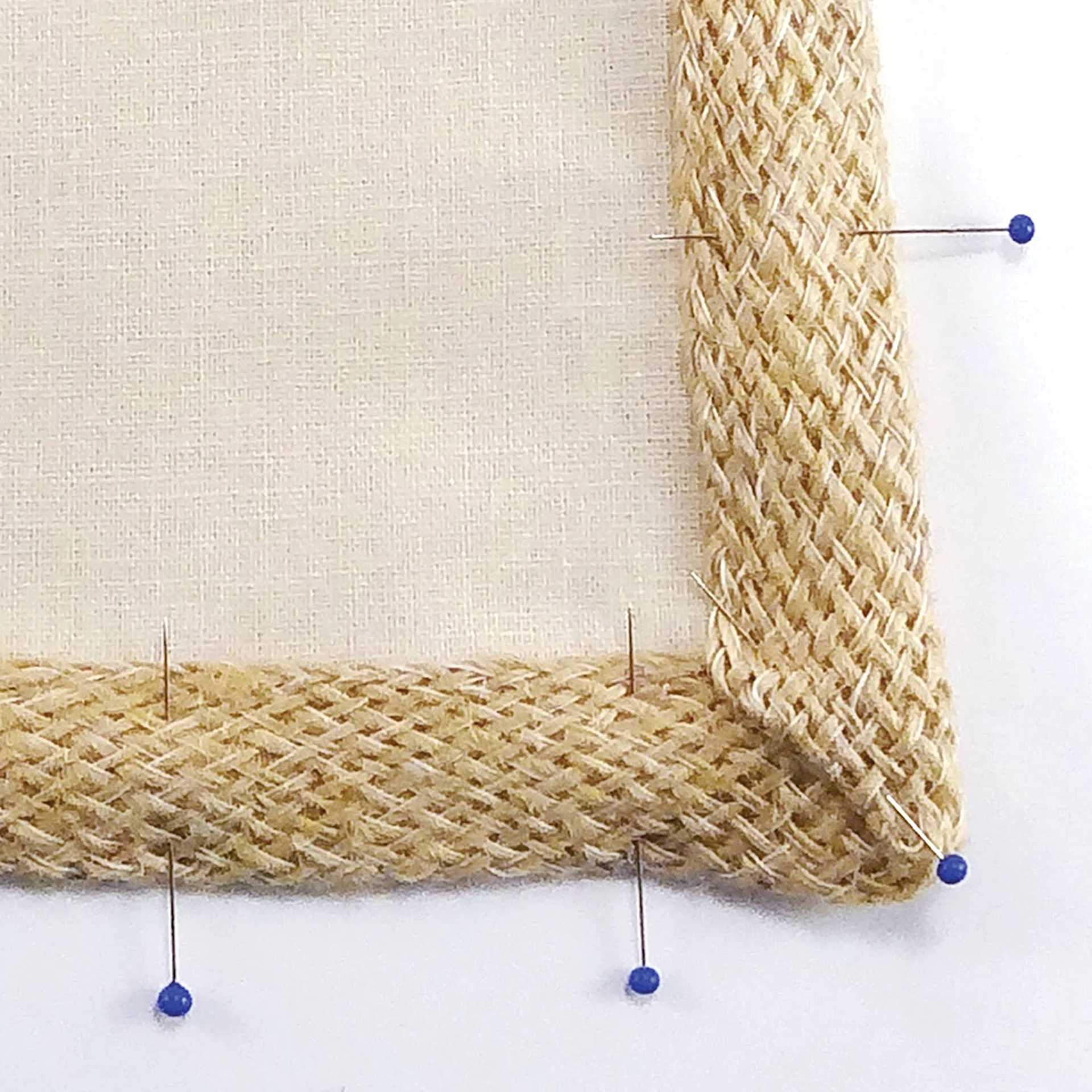 Dritz Ultra-Fine Glass Head Pins, stitched through fabric