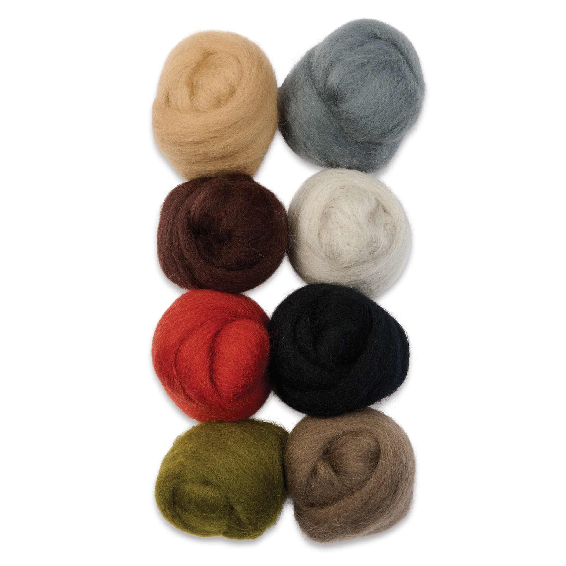 Wistyria Editions 100% Wool Roving - Rustic, Pkg of 8