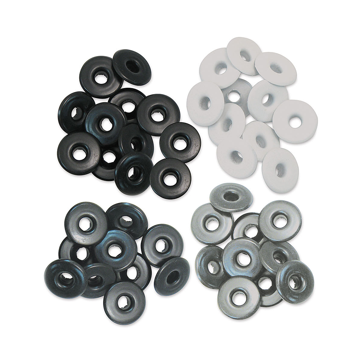 We R Memory Keepers Eyelets - Gray Assortment, Wide, Pkg of 40