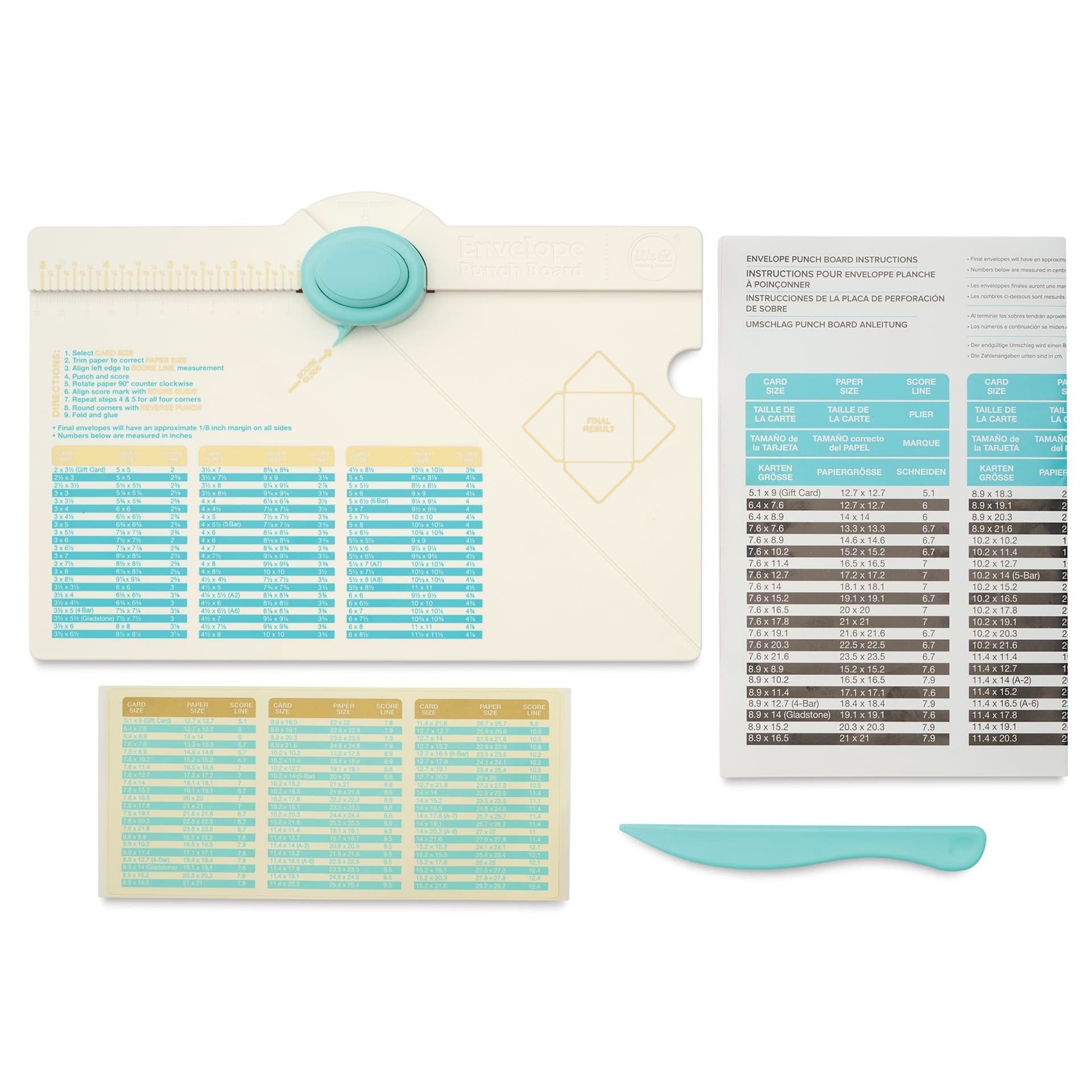 We R Memory Keepers Punch Board - Envelope - contents