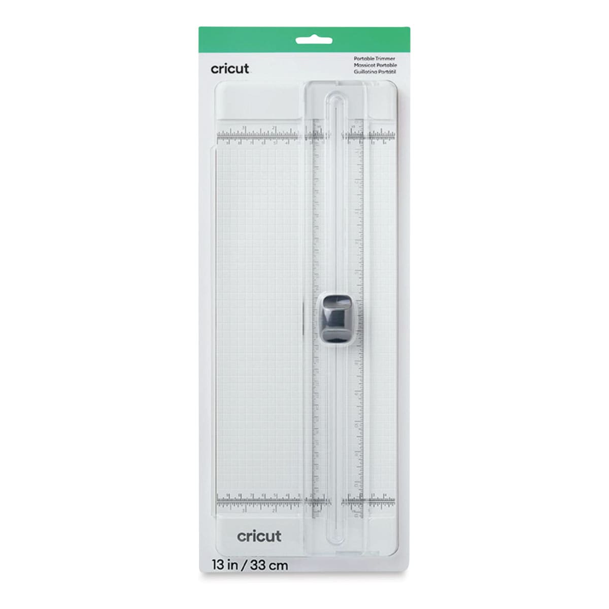 Cricut Portable Trimmer - Front view of blister packaging showing trimmer