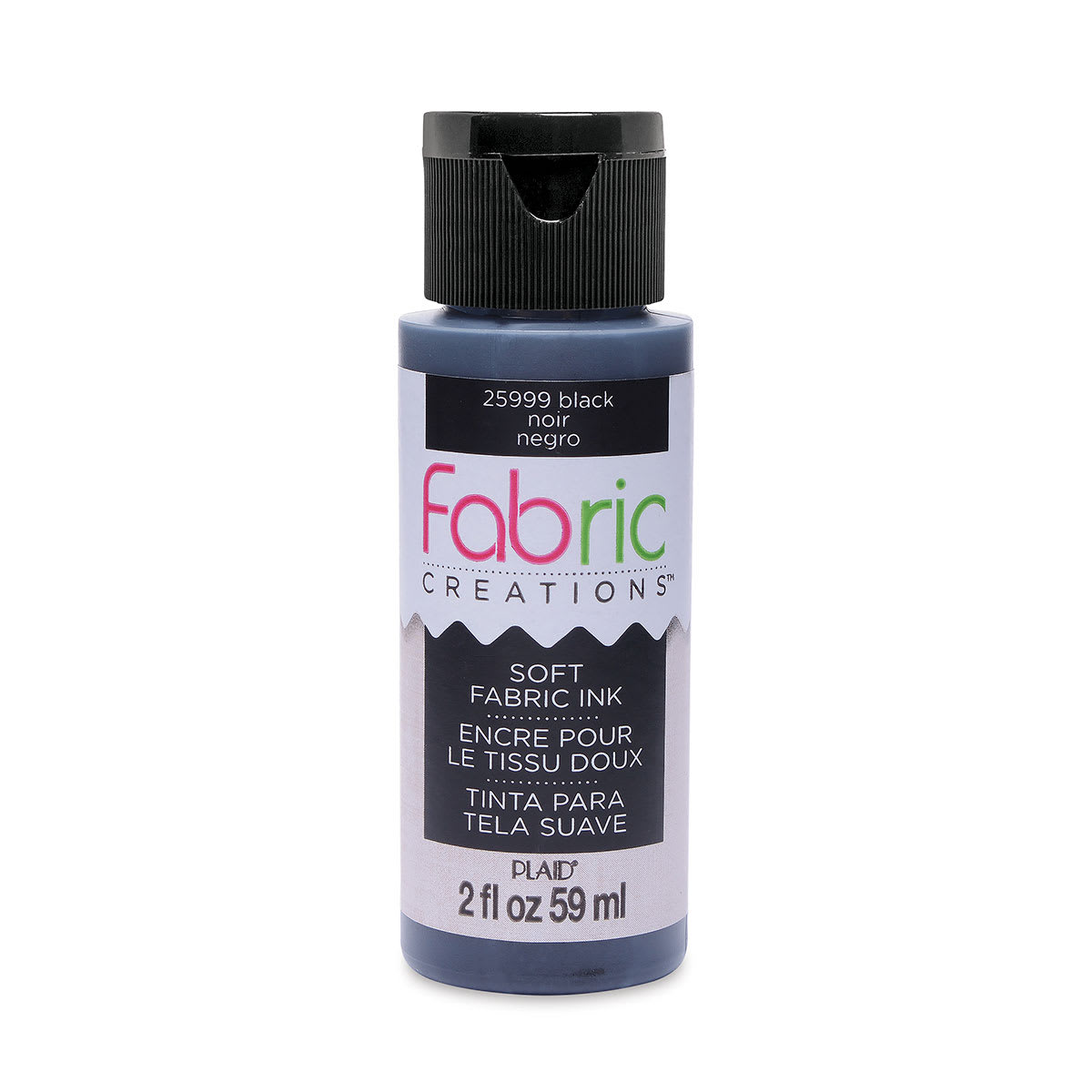 Plaid Fabric Creations Soft Fabric Ink - Black, 2 oz