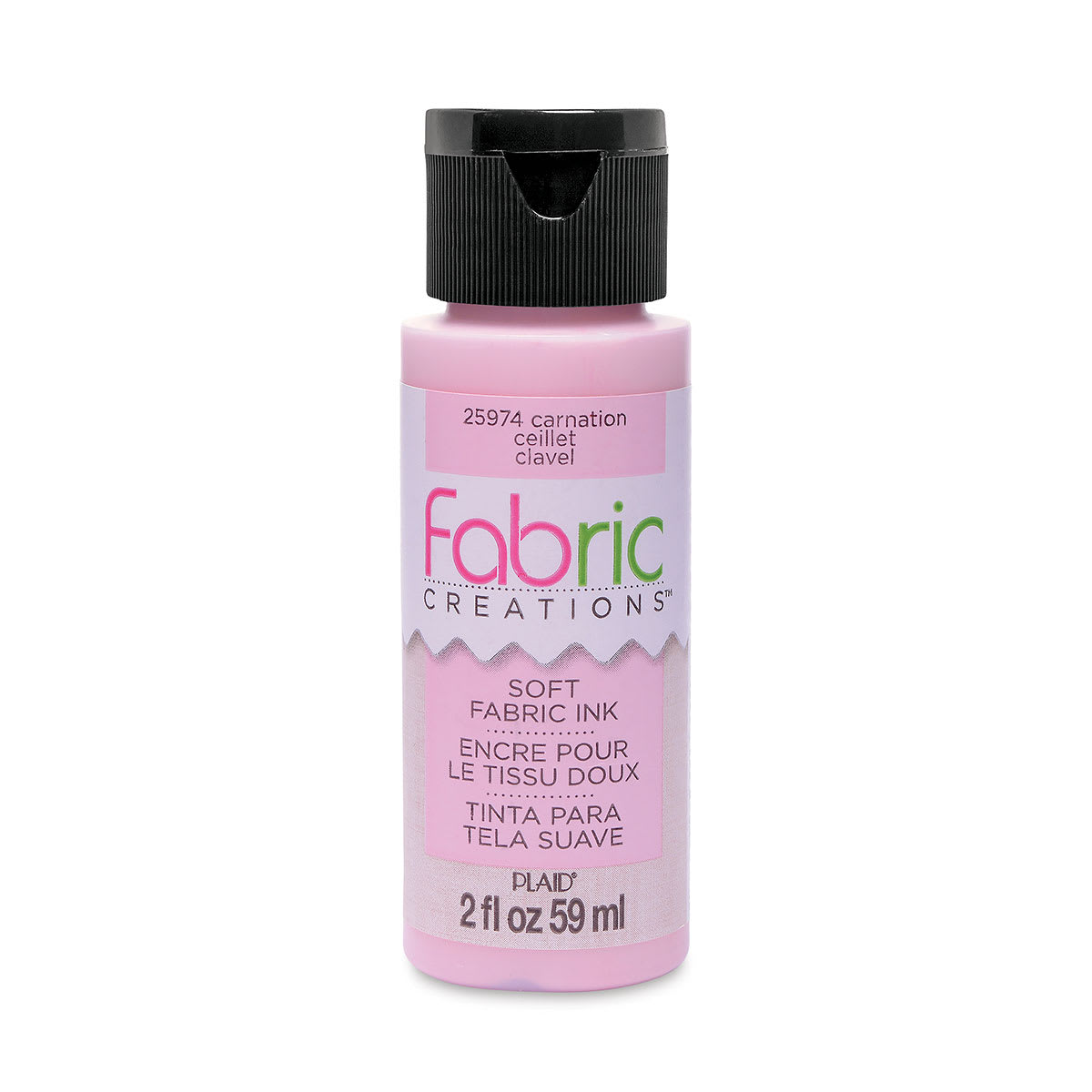 Plaid Fabric Creations Soft Fabric Ink - Carnation, 2 oz