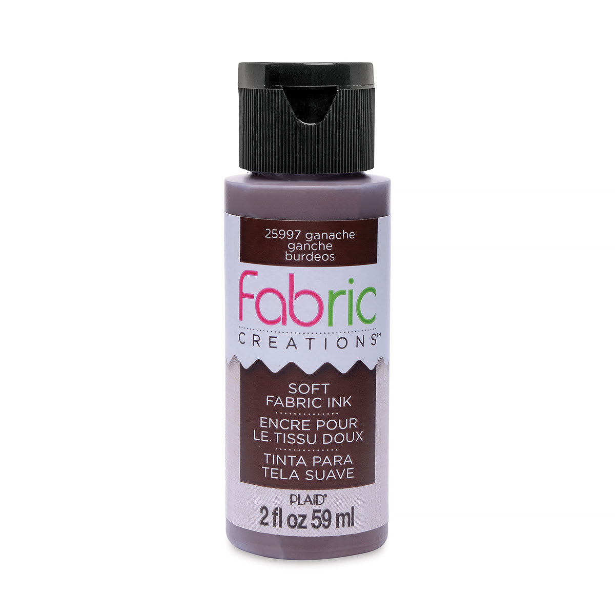 Plaid Fabric Creations Soft Fabric Ink - Ganache, 2 oz