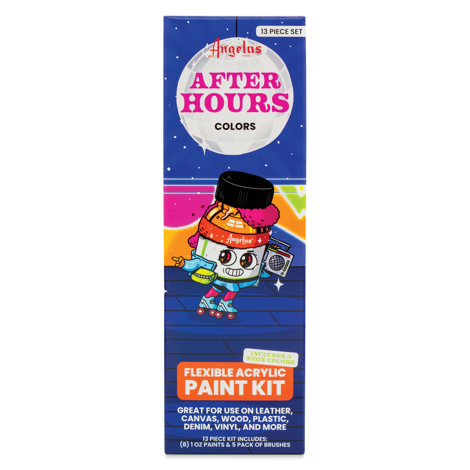 Angelus Acrylic Leather Paints - After Hours Kit, 1 oz front of packaging