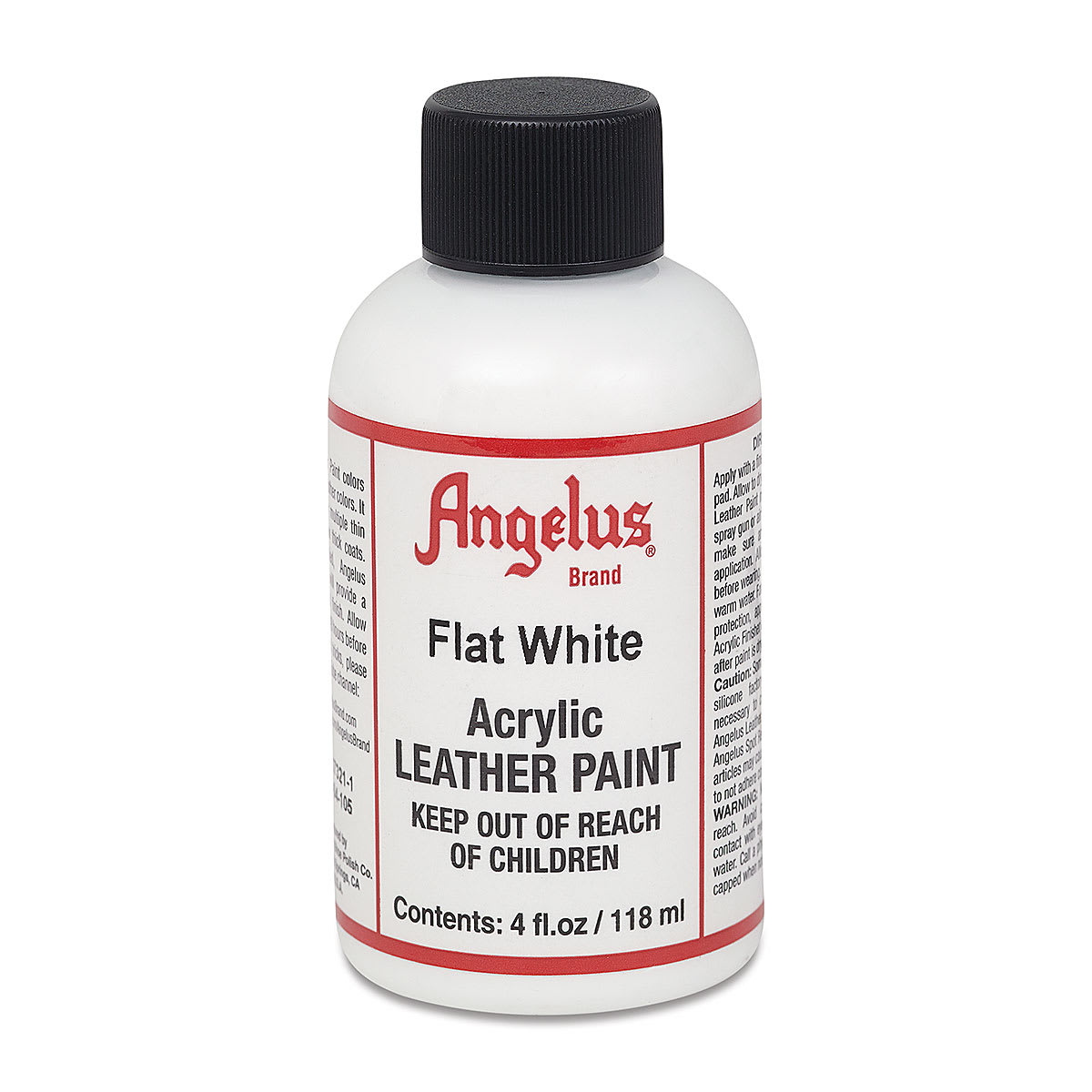 Angelus Acrylic Leather Paint - Flat White, 4 oz