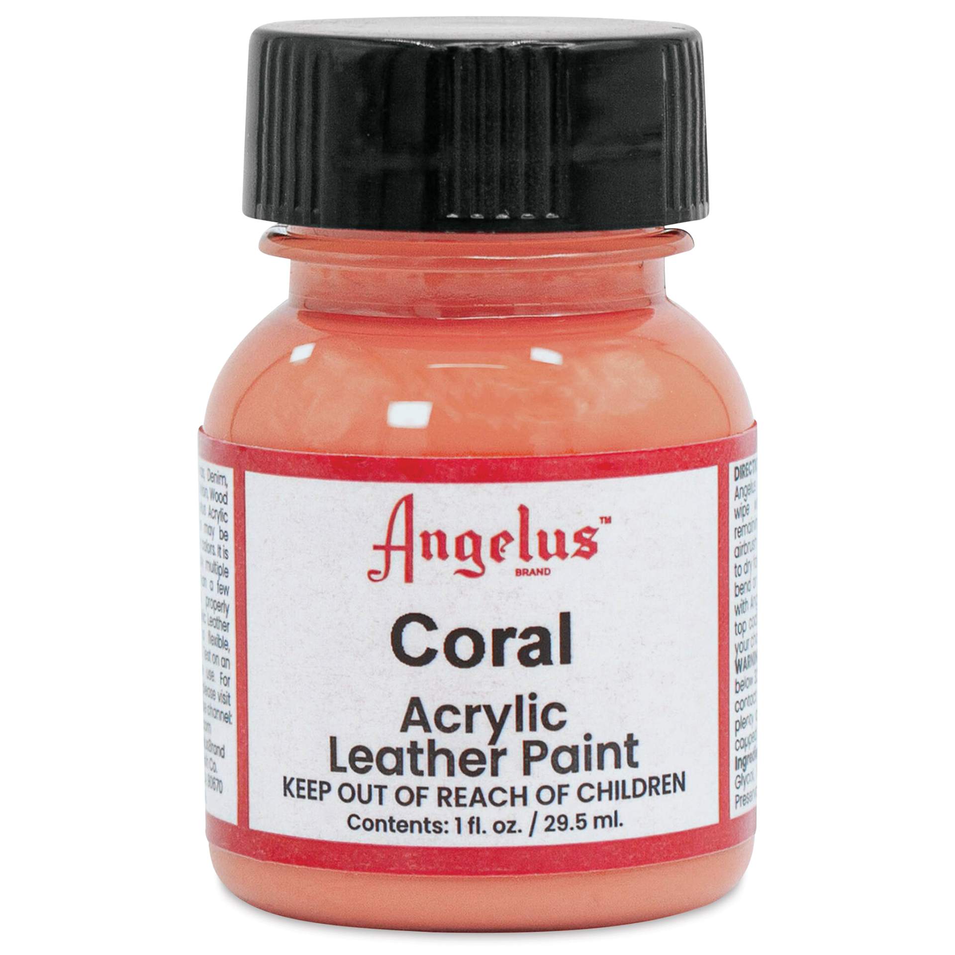 Angelus Acrylic Leather Paint - Coral, 1 oz